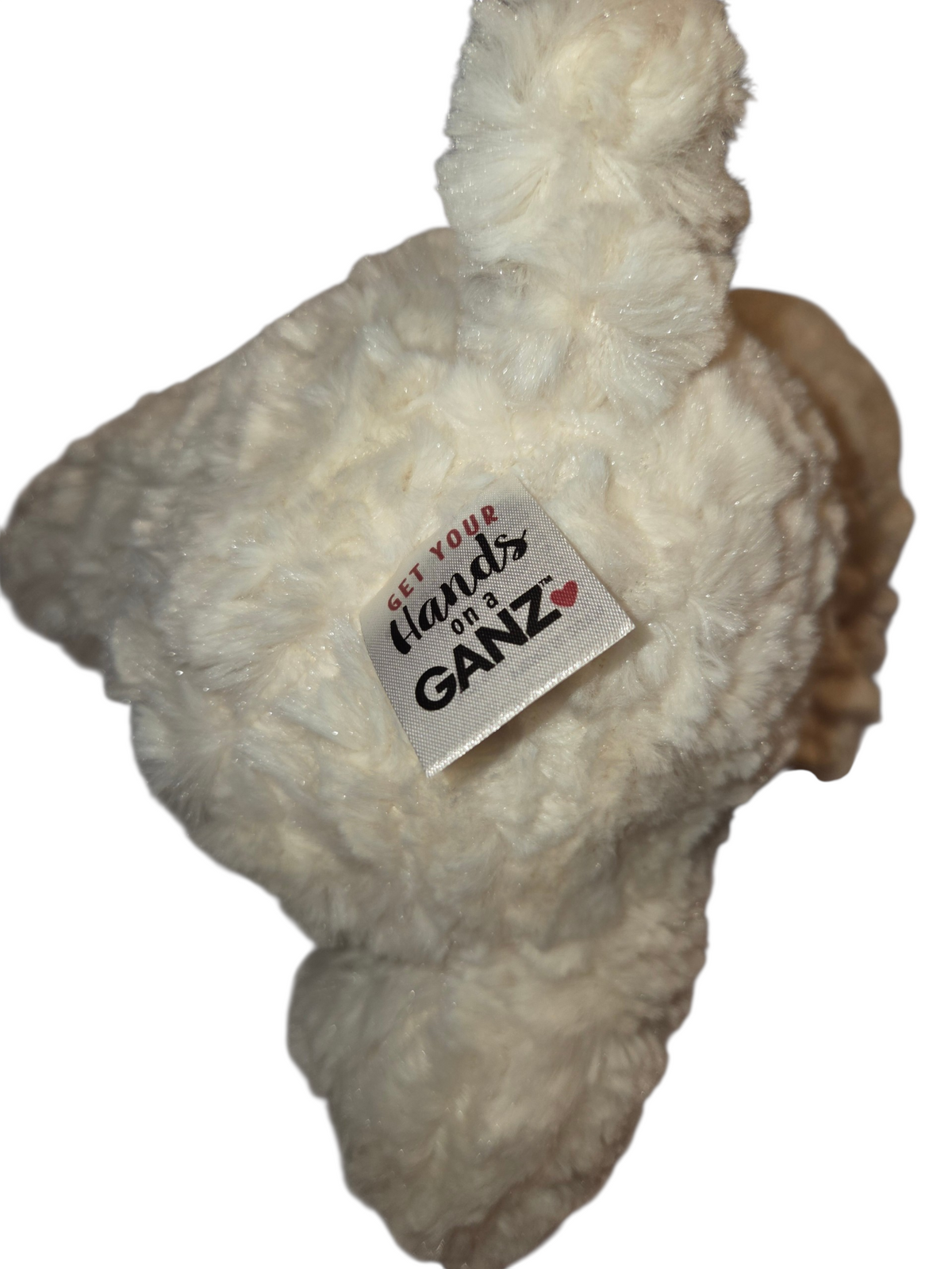 Ganz praying lamb plush sewn brand label