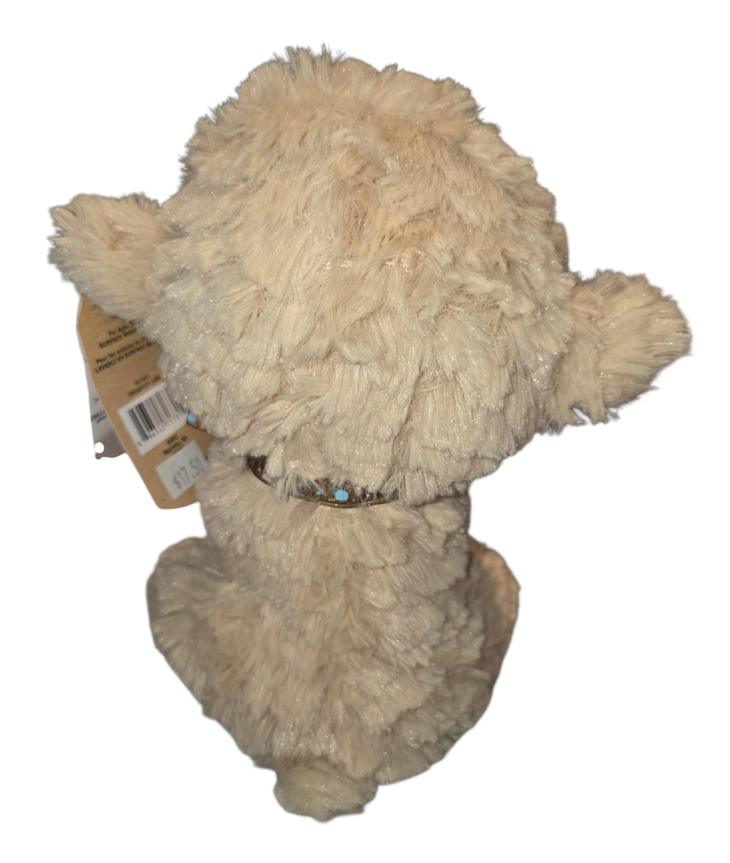 Ganz tan lamb stuffed animal back with attached tags