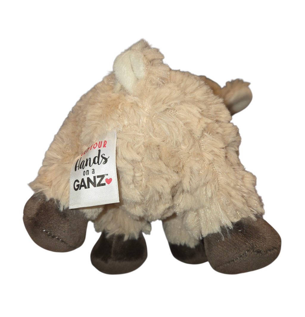 Ganz lamb plush underside and sewn brand label