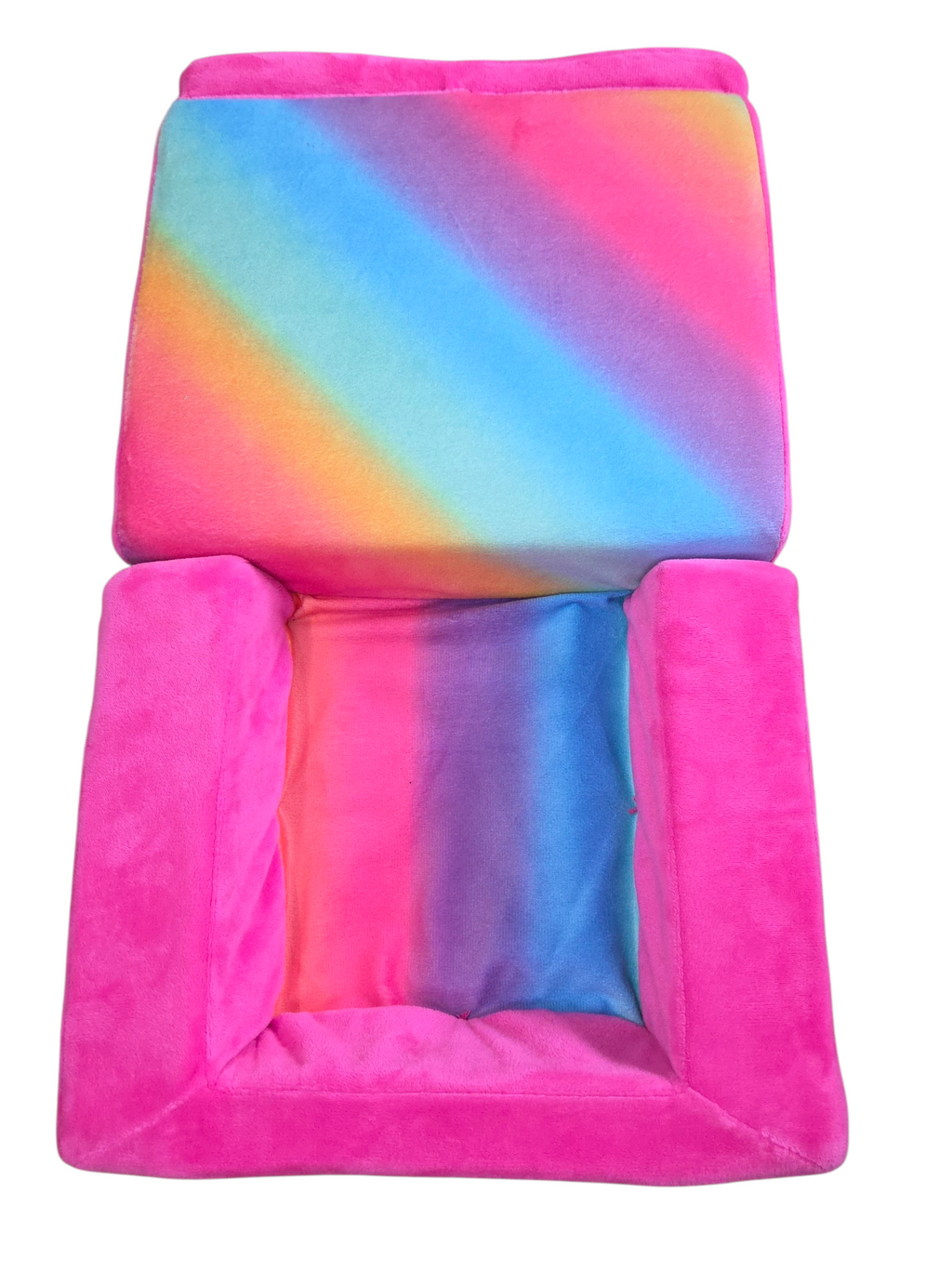 Build-A-Bear Rainbow Heart Pull-Out Chair Bed Fold Out Plush Furniture 10" image 4