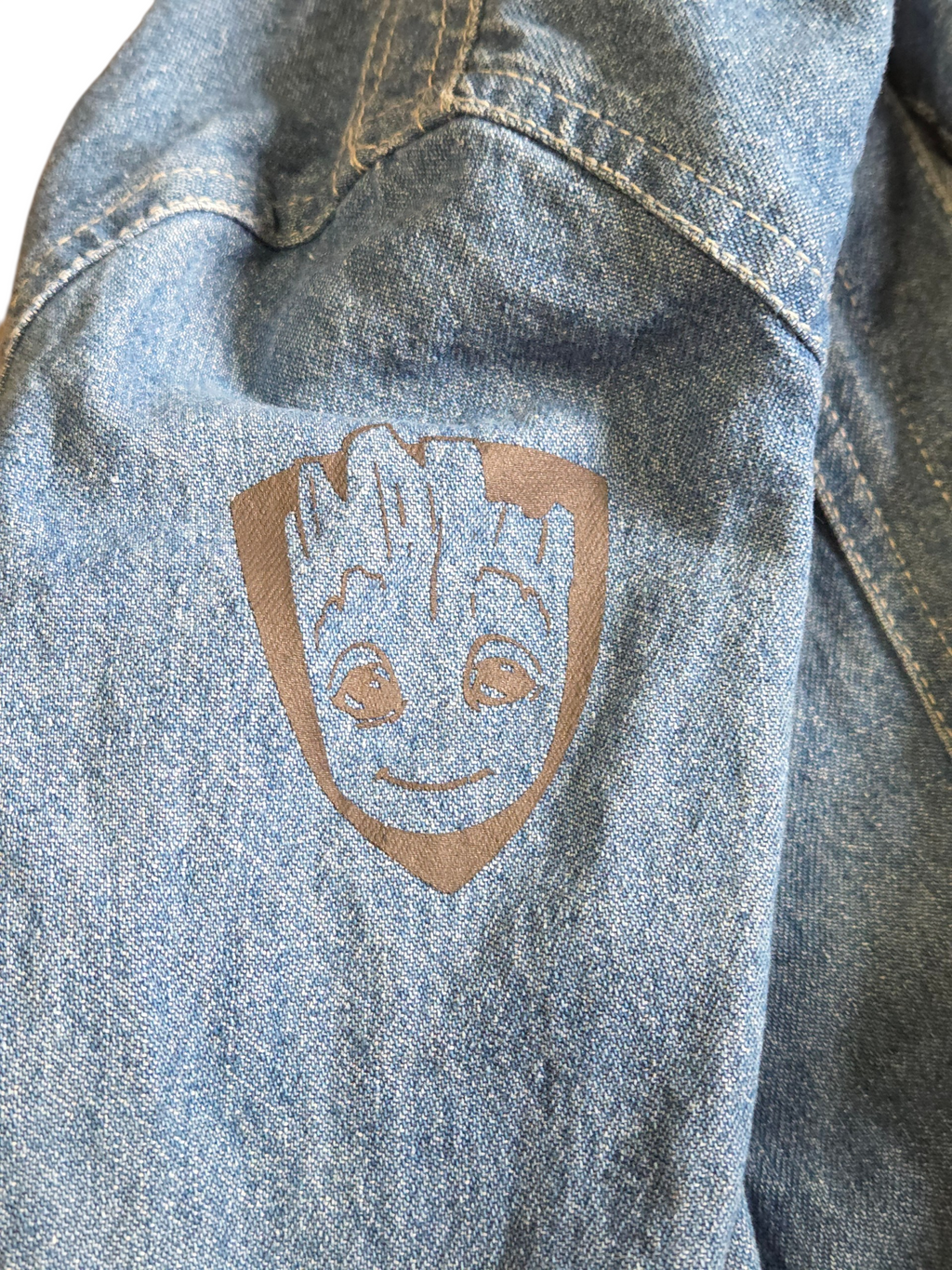 Marvel Guardians Of The Galaxy Vol 2 Denim Jean Jacket Rocket and Groot Size 5T image 4