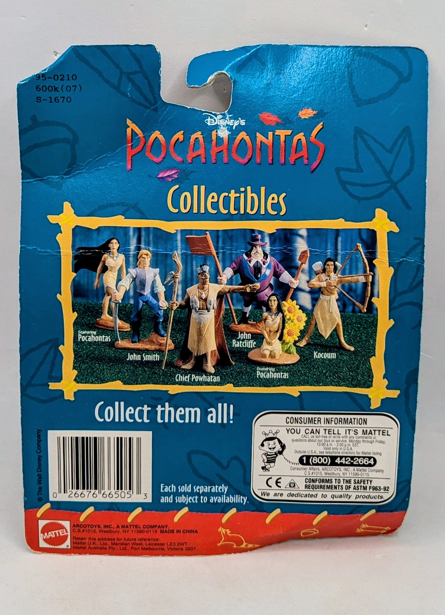 1995 Mattel Disney's Pocahontas Chief Powhatan 3.5" Collectible PVC Figure image 2