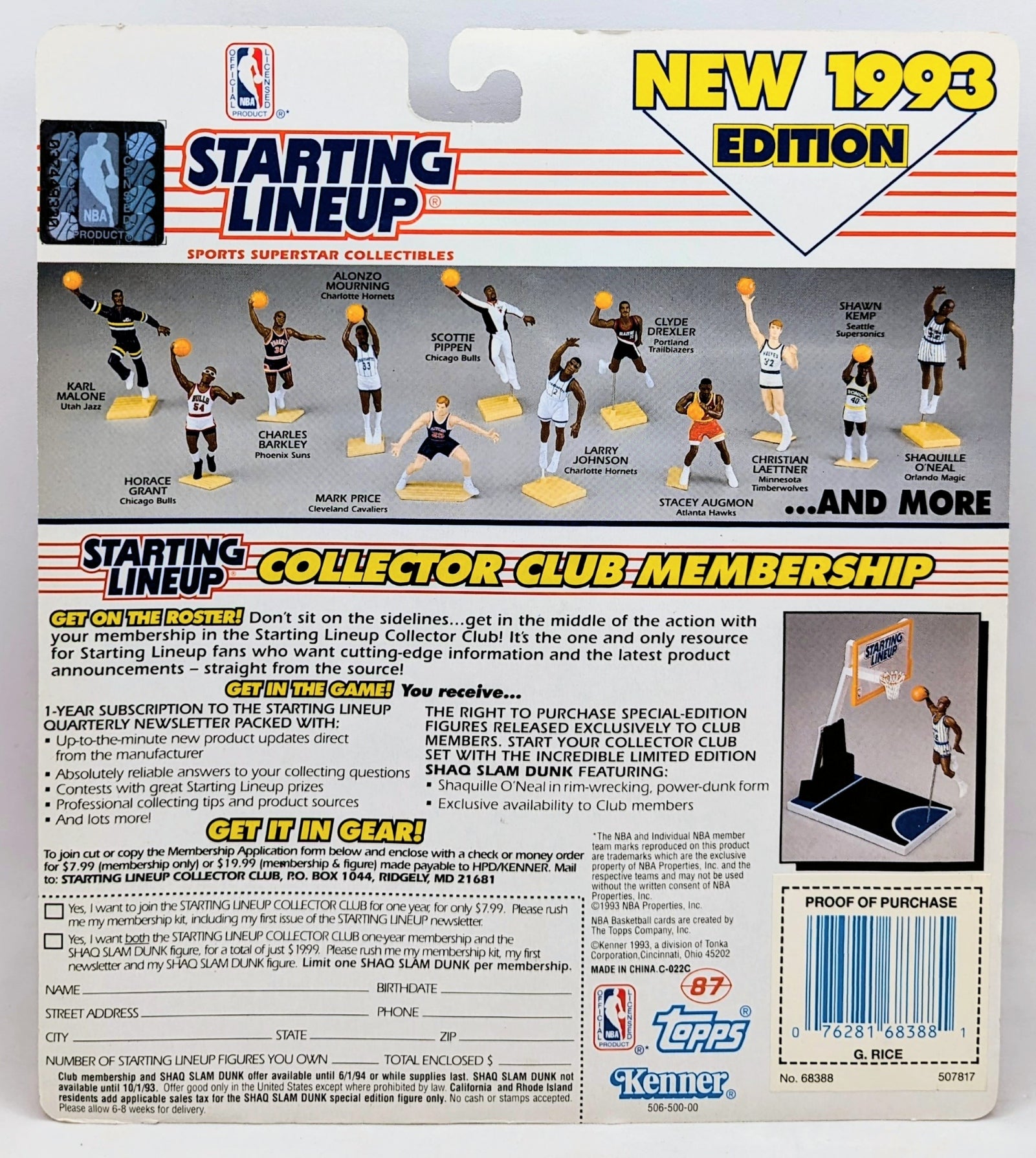 1993 Kenner Starting Lineup Glen Rice Miami Heat Figure image 2