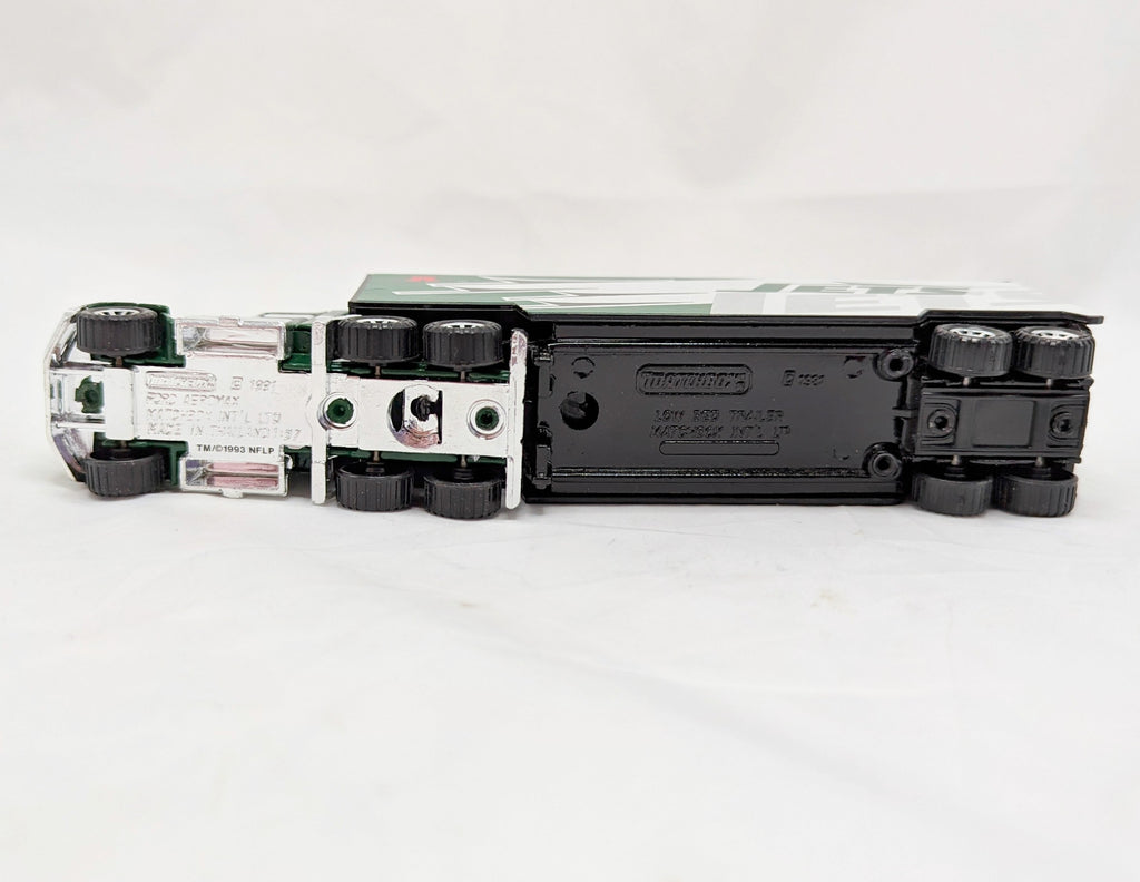 1993 Matchbox NFL New York Jets Diecast Truck Semi Trailer 1/80 image 4
