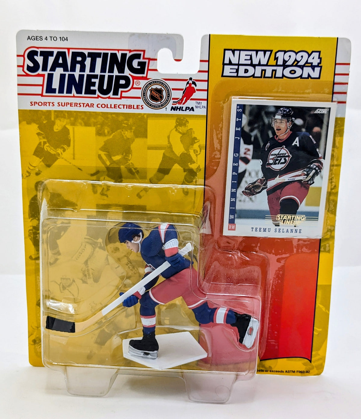 1994 Starting Lineup Teemu Selanne Winnipeg Jets Hockey Figure