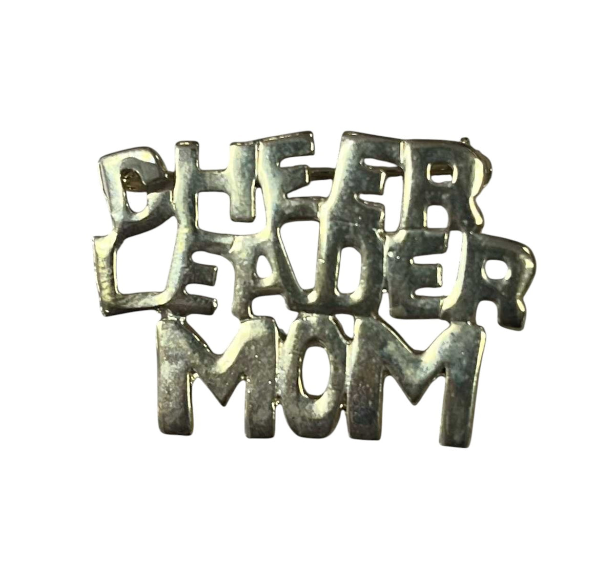 Vintage Cheer Leader Mom Silver Brooch Pin - DT
