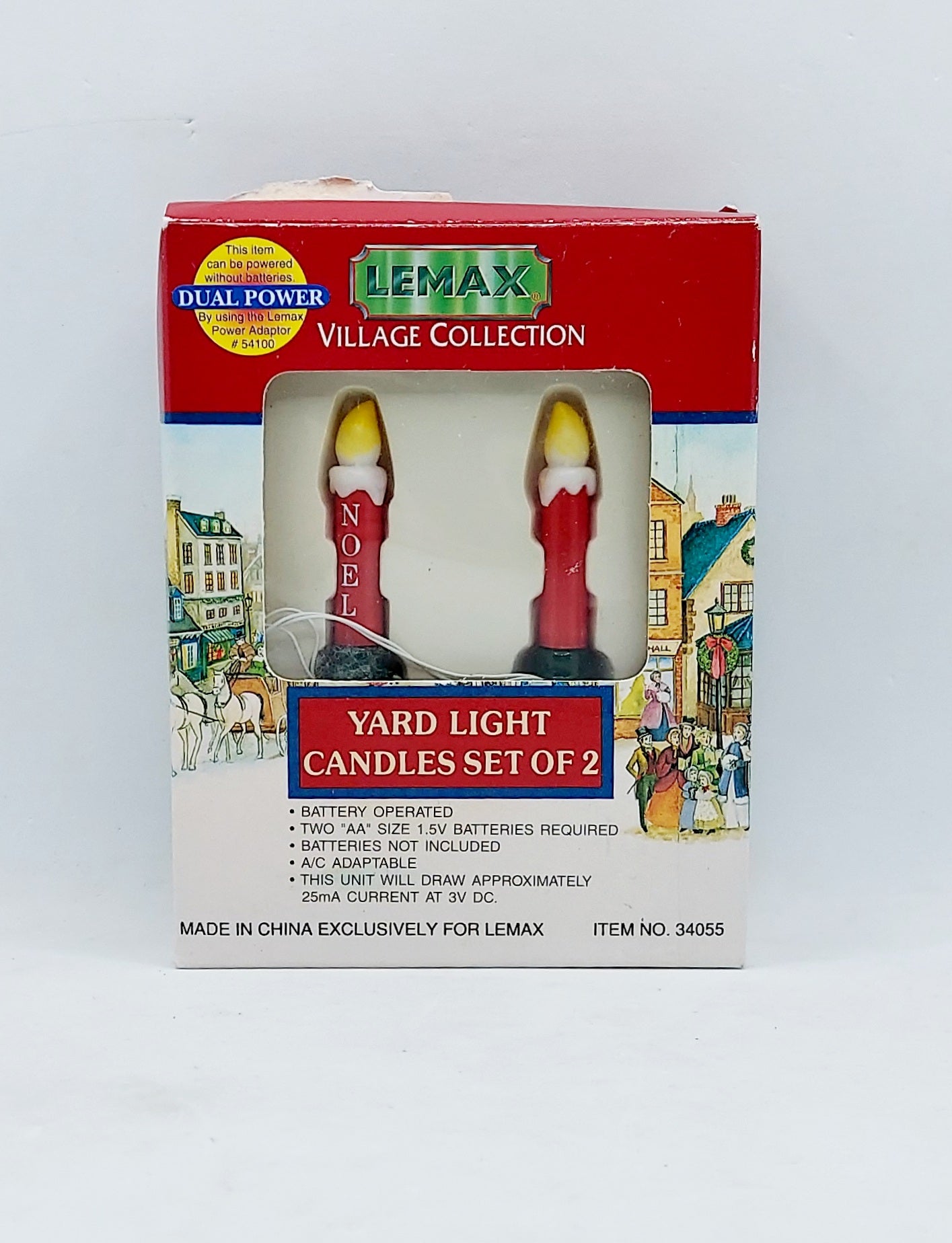 1993 Lemax Village Collection Yard Light Candles - Set of 2