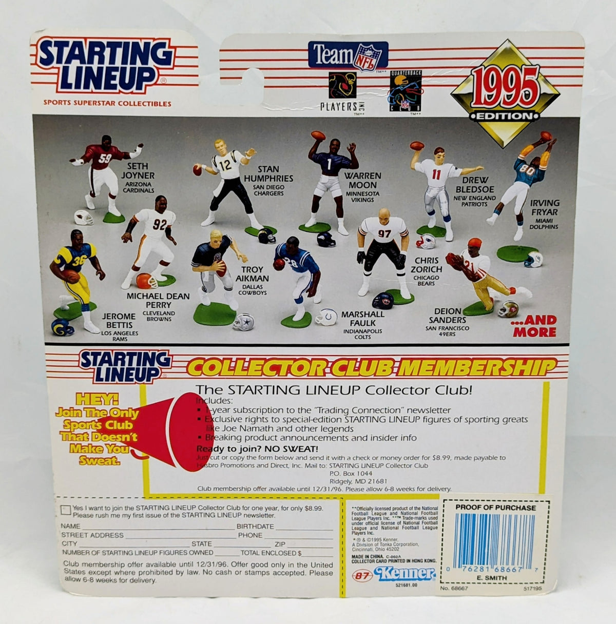 1995 Starting Lineup Emmitt Smith Dallas Cowboys Figure image 2