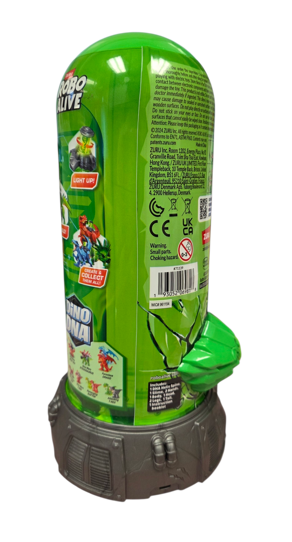 Zuru Robo Alive Dino DNA Get Dinos from Slime! Light Up DNA Helix Spine Green image 2