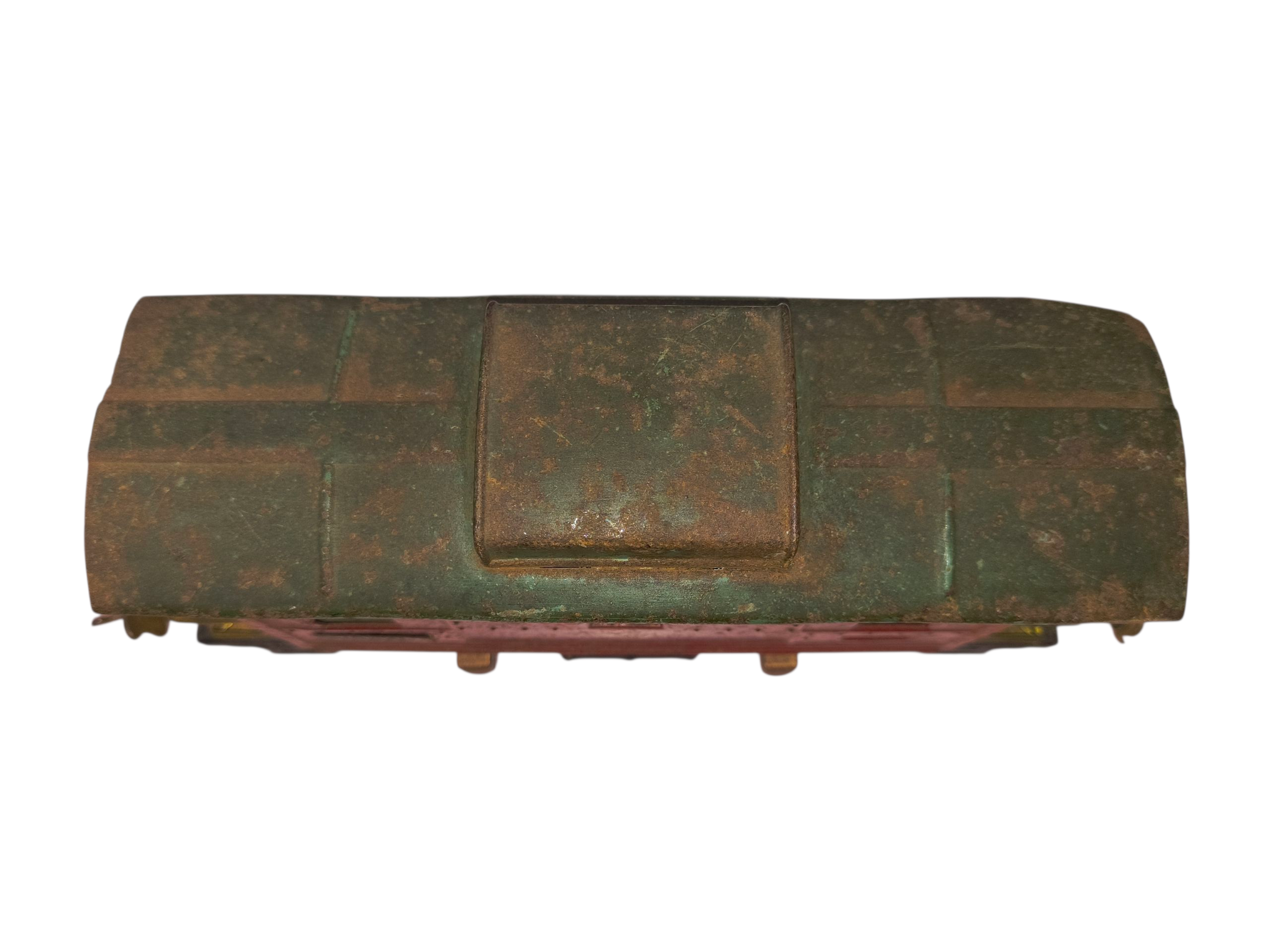 Lionel Lines Prewar 807 Caboose O Gauge 1927-1940 Tin Red Body Green Roof - Wear image 4