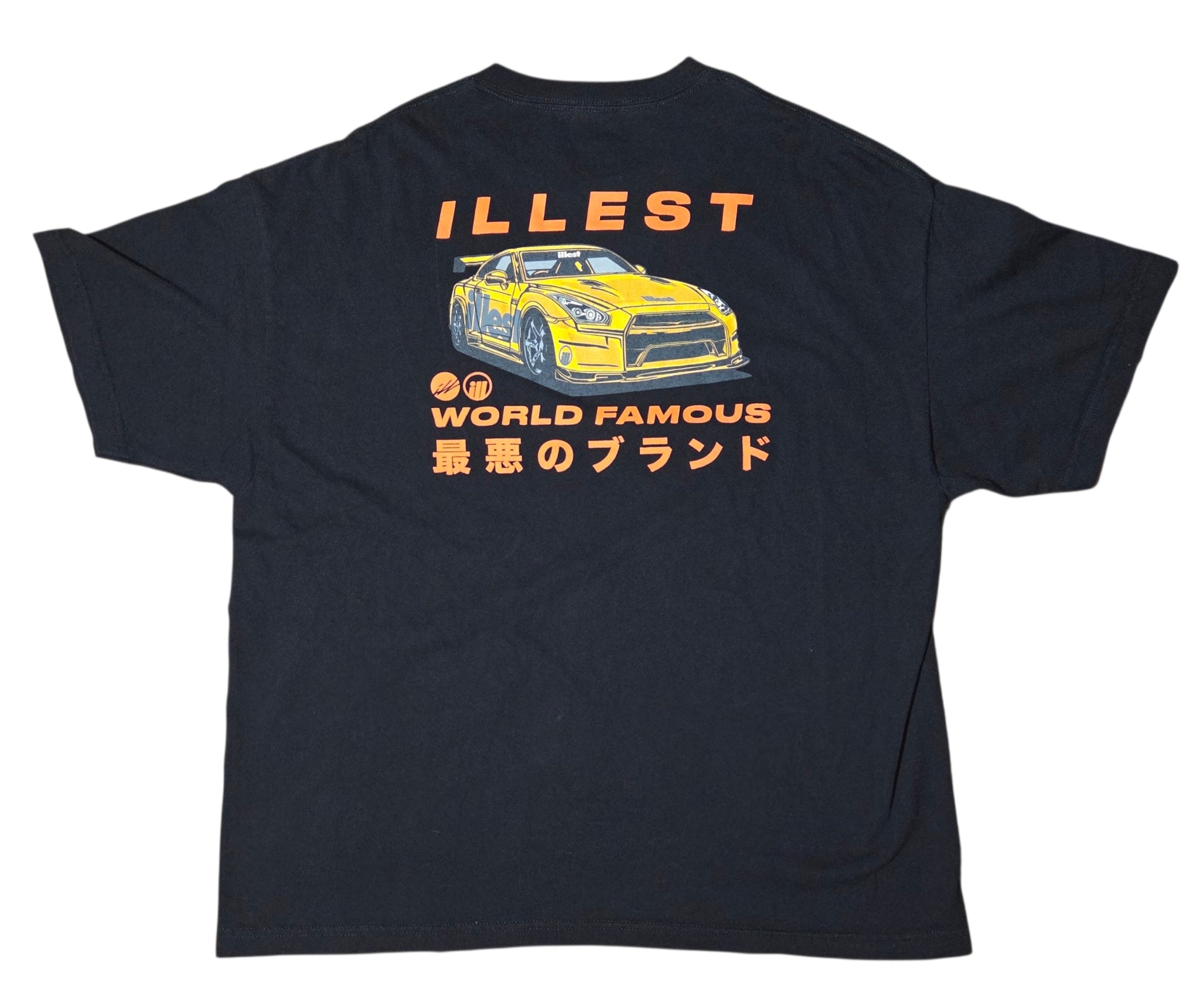 Illest Racing Nissan GT-R R35 World Famous Japanese Streewear Black T-Shirt 2XL image 2