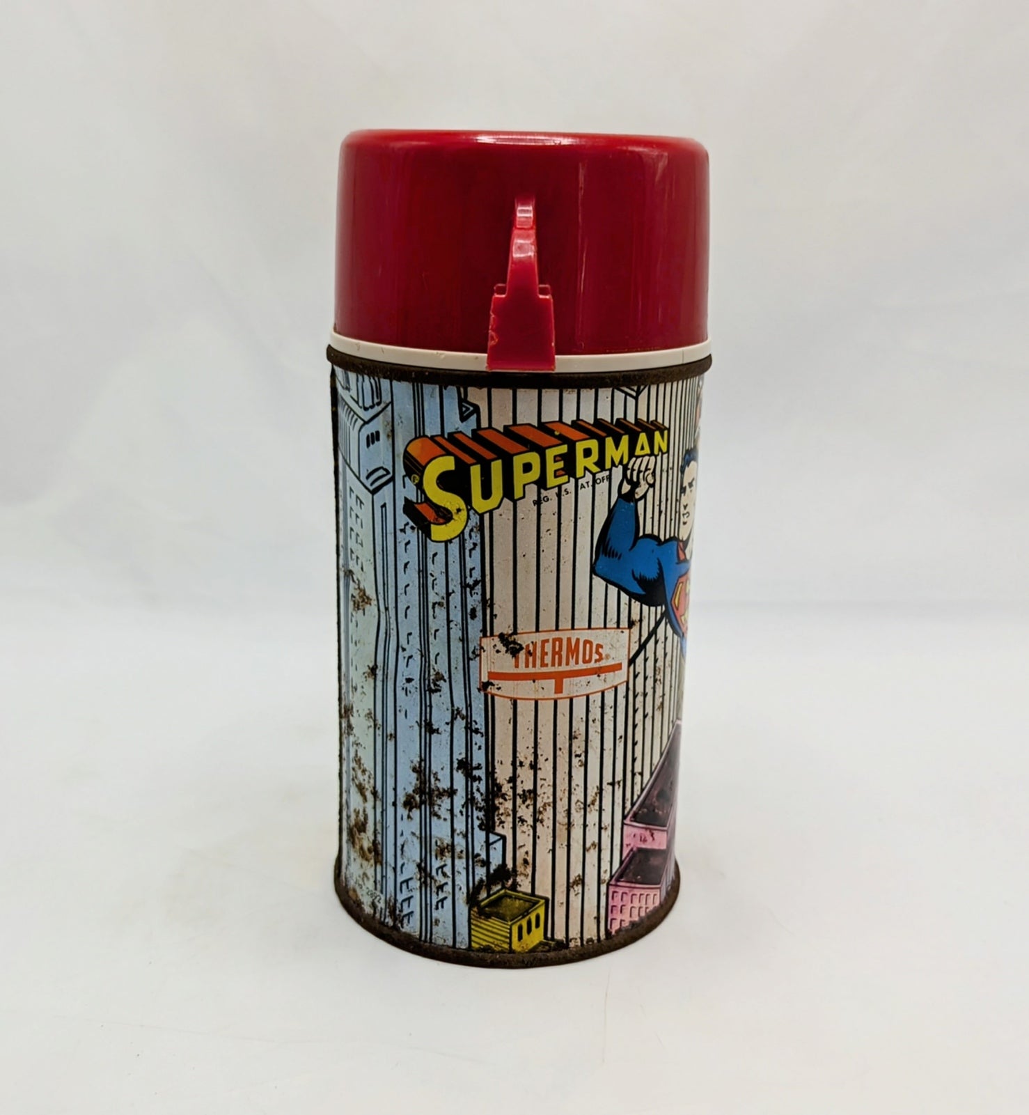 1967 National Periodical Publications Superman Metal Lunchbox & Thermos image 5