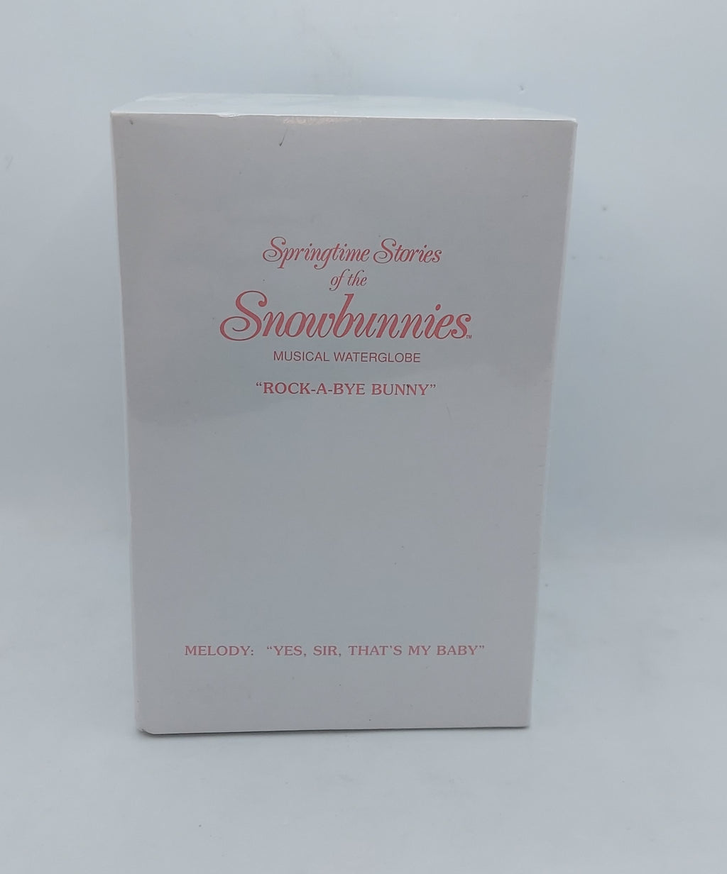 Department 56 Snowbunnies Rock-A-Bye Bunny Sealed Waterglobe