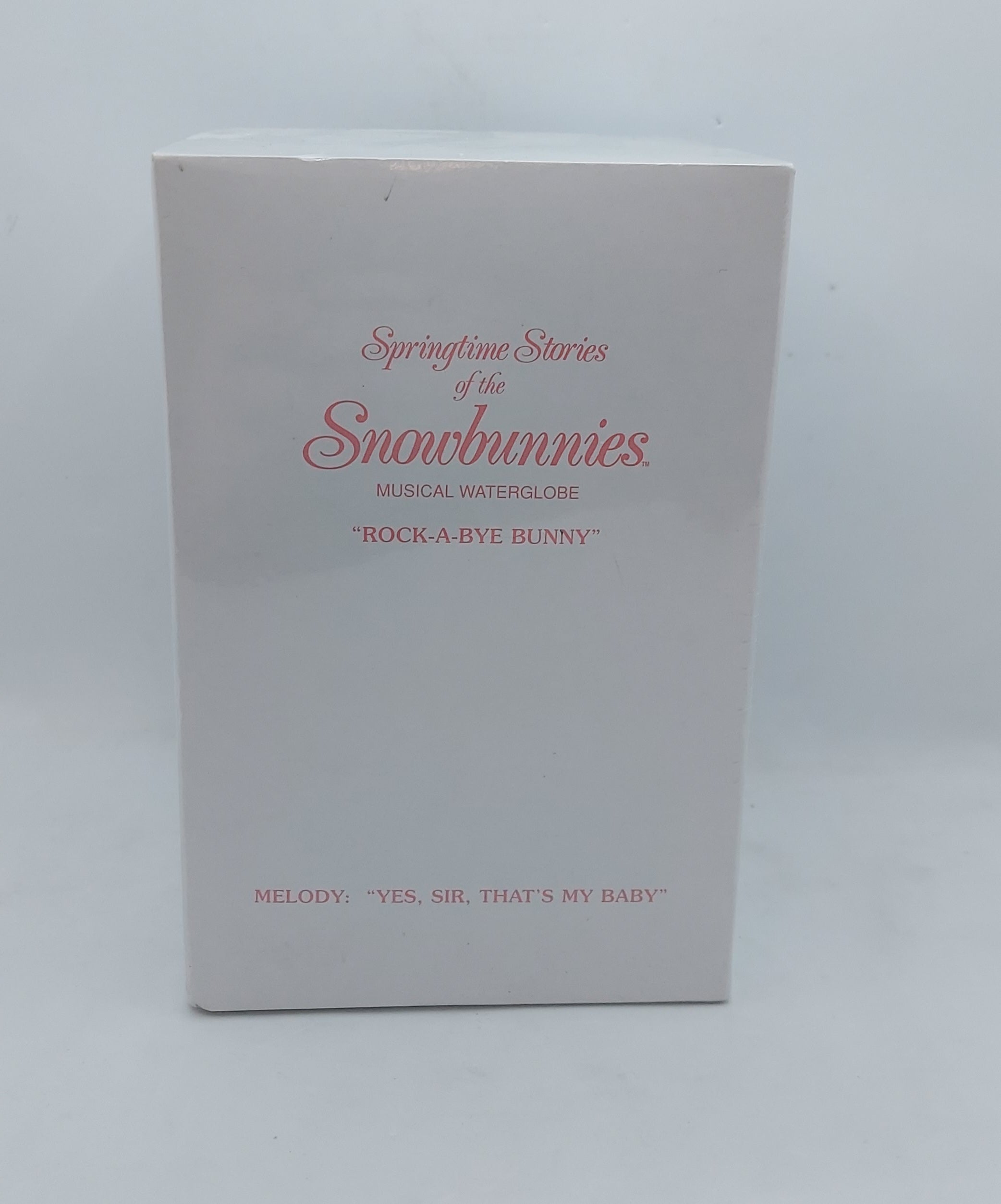 Department 56 Snowbunnies Rock-A-Bye Bunny Sealed Waterglobe