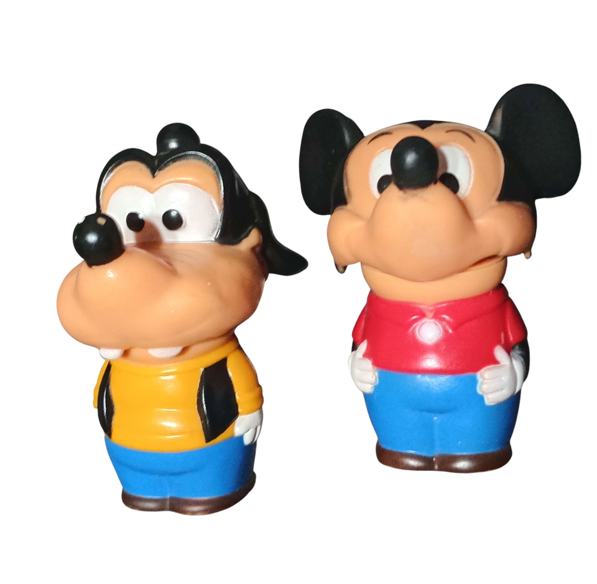 Vintage Ideal Walt Disney Mickey Mouse Goofy Lil Yakkers Squeeze Figures Toy