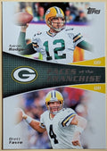 2011 Topps #FF-RF Aaron Rodgers / Brett Favre Packers Faces of the Franchise