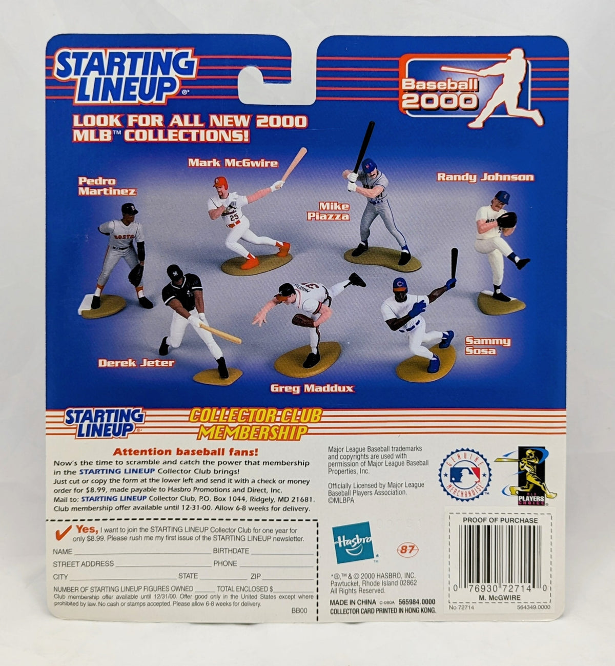 2000 Starting Lineup Mark McGwire St Louis Cardinals Baseball Figure image 2