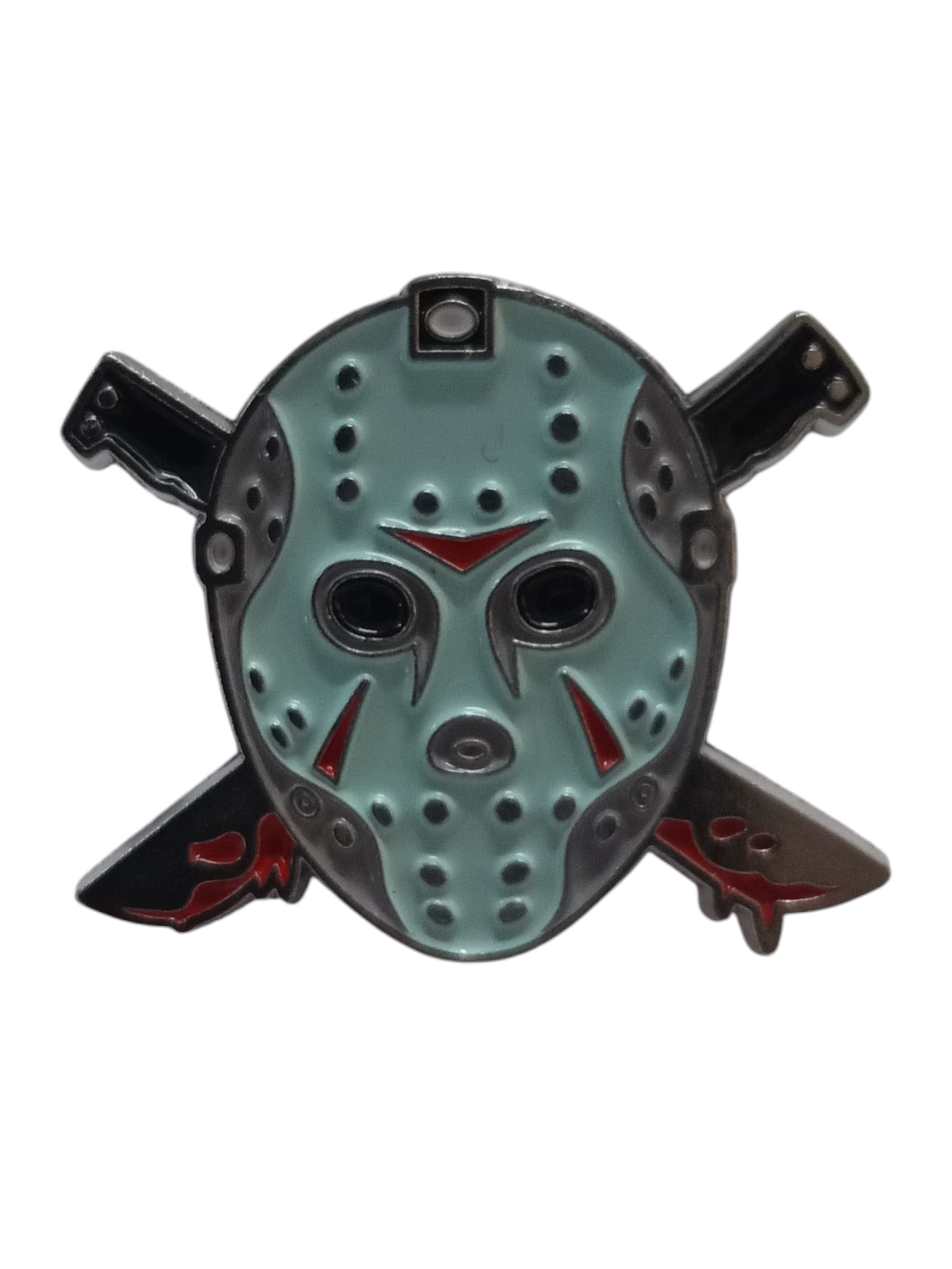 Friday The 13th Jason X Mask And Machetes Enamel Pin