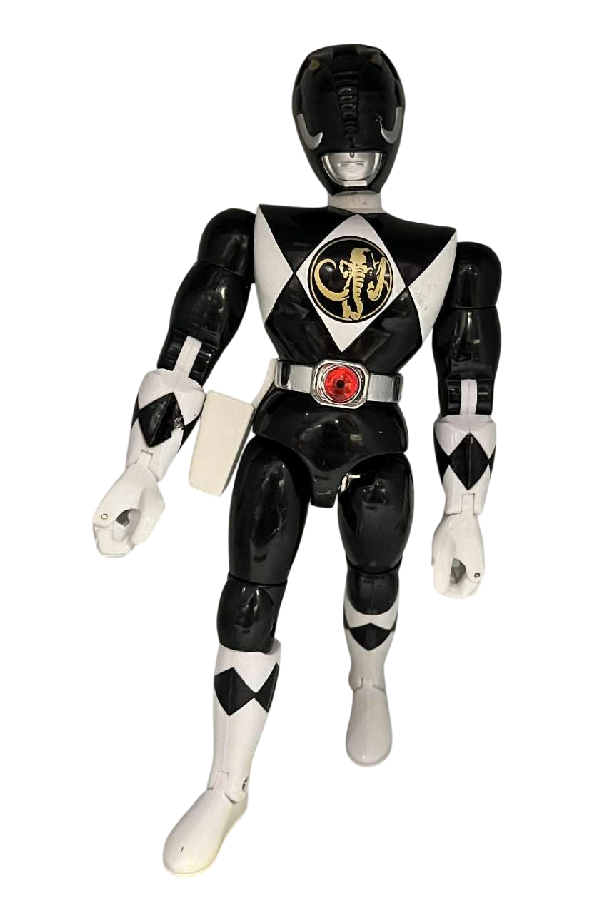 1993 Bandai Mighty Morphin Power Rangers Black Ranger Zack 8” Figure