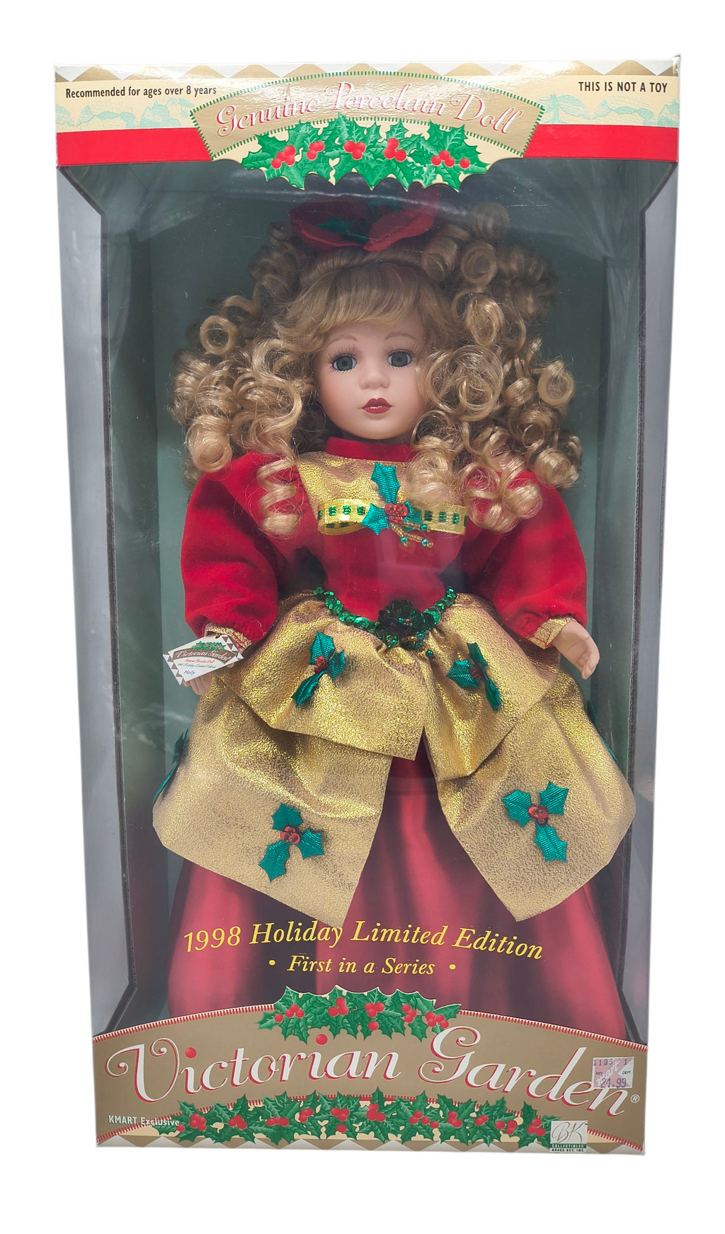 1998 Brass Key Victorian Garden Holiday Limited Ed. Holly 16" Doll