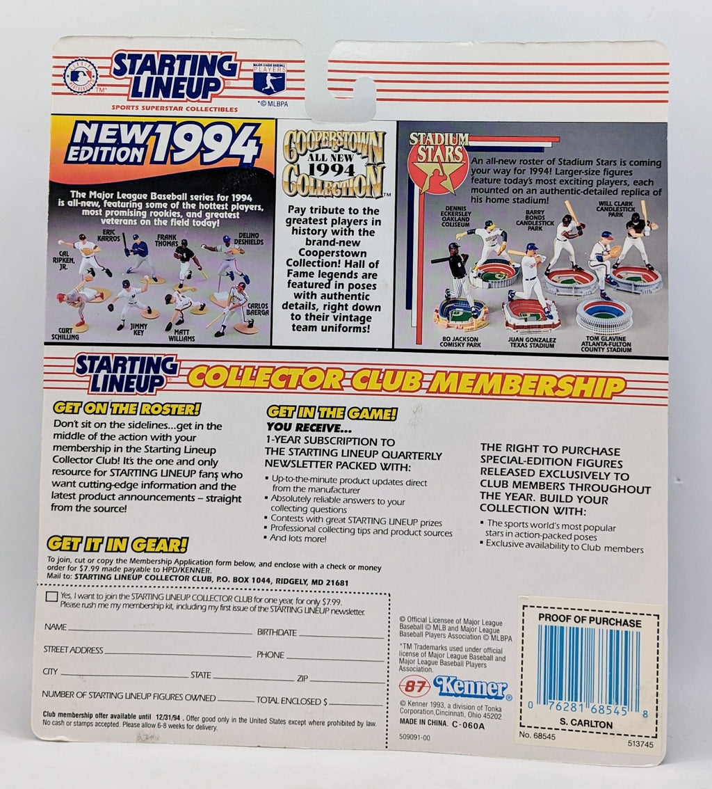1994 Kenner Starting Lineup Steve Carlton Philadelphia Phillies Figure image 2