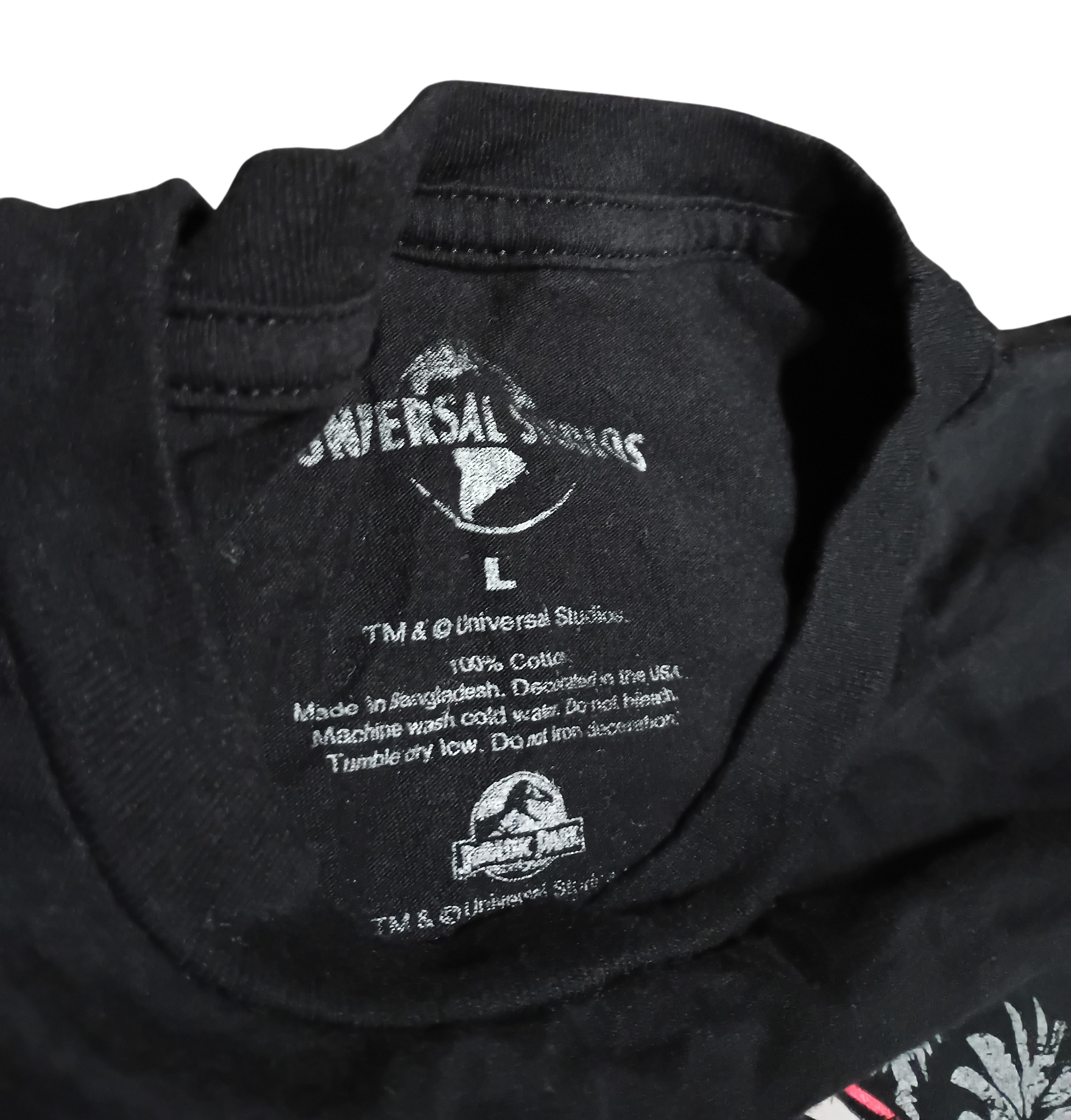 Universal Studios Jurassic Park The Ride Black T-Shirt Size Large image 3