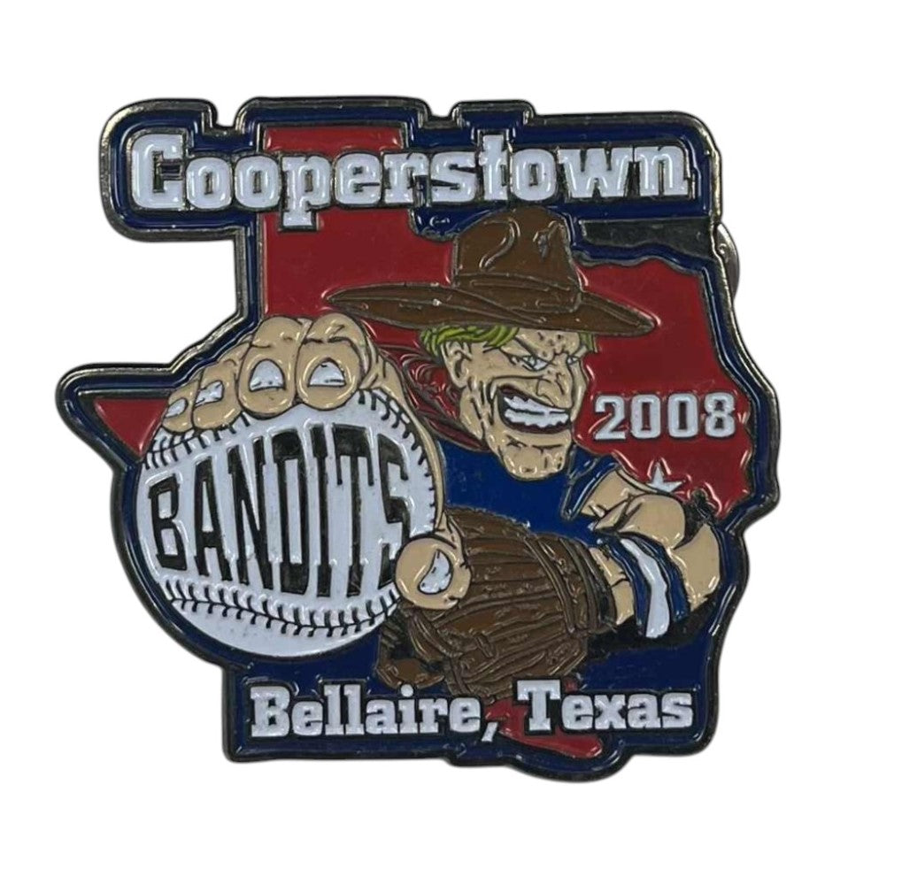 2008 Cooperstown Dreams Park Trading Pin Bellaire Texas Bandits Baseball Pin