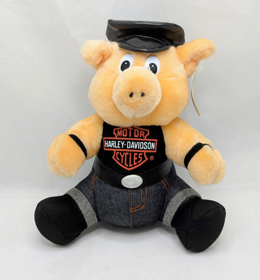 1998 Play By Play Harley Davidson Biker Pig Hog Stuffed Animal 10"