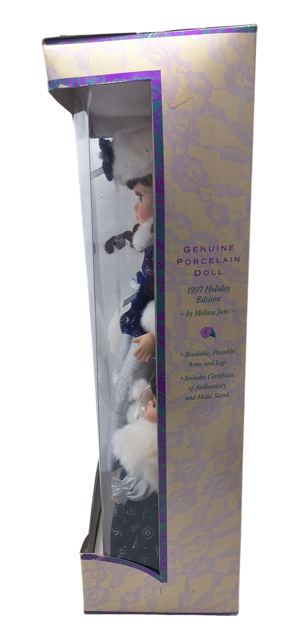 1997 Brass Key Melissa Jane Cameo Rose Holiday Porcelain Doll 2 Pack image 4
