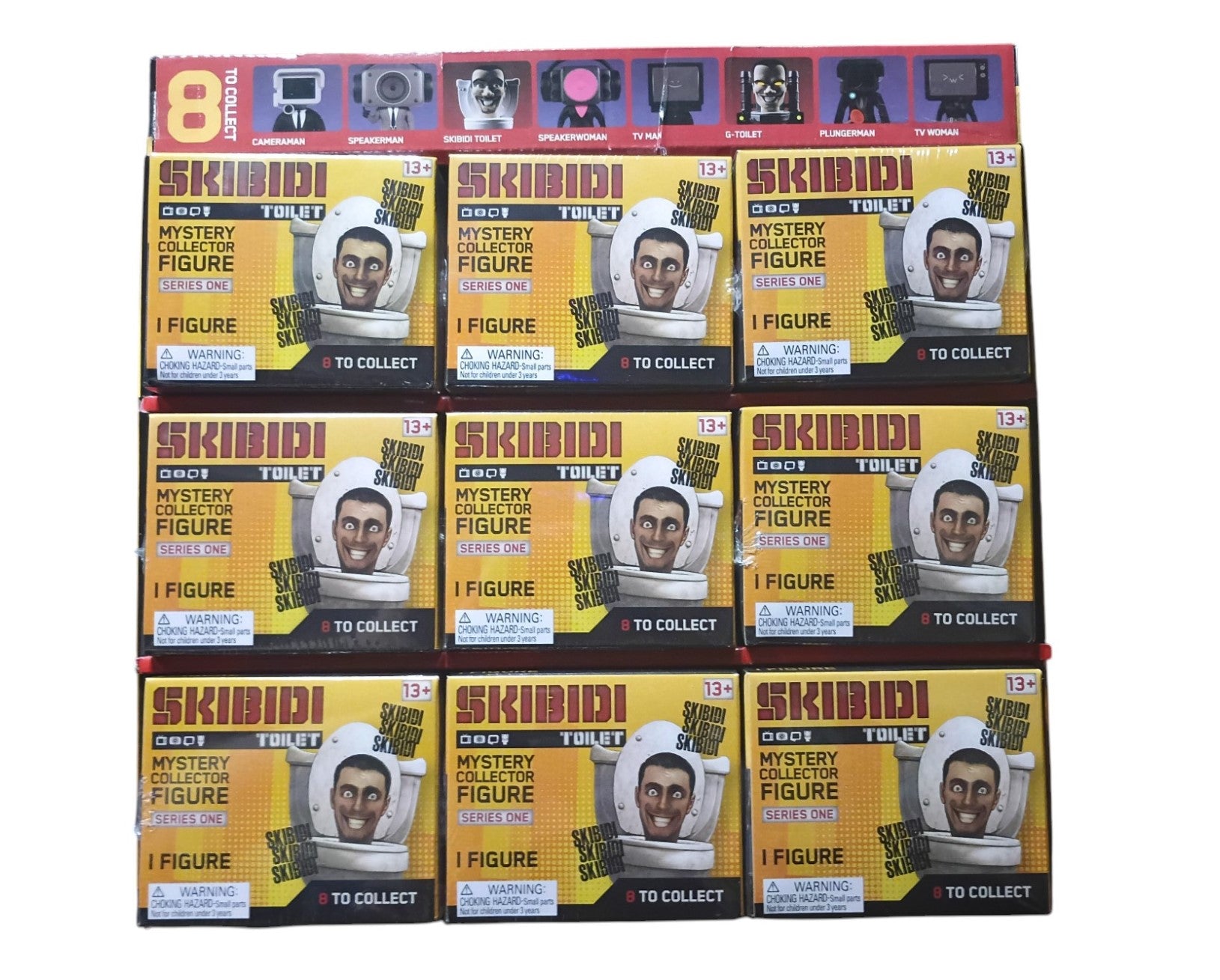 Skibidi Toilet Mystery Box Series 1(1 x Sealed Figure or 9 x Fig + Display)