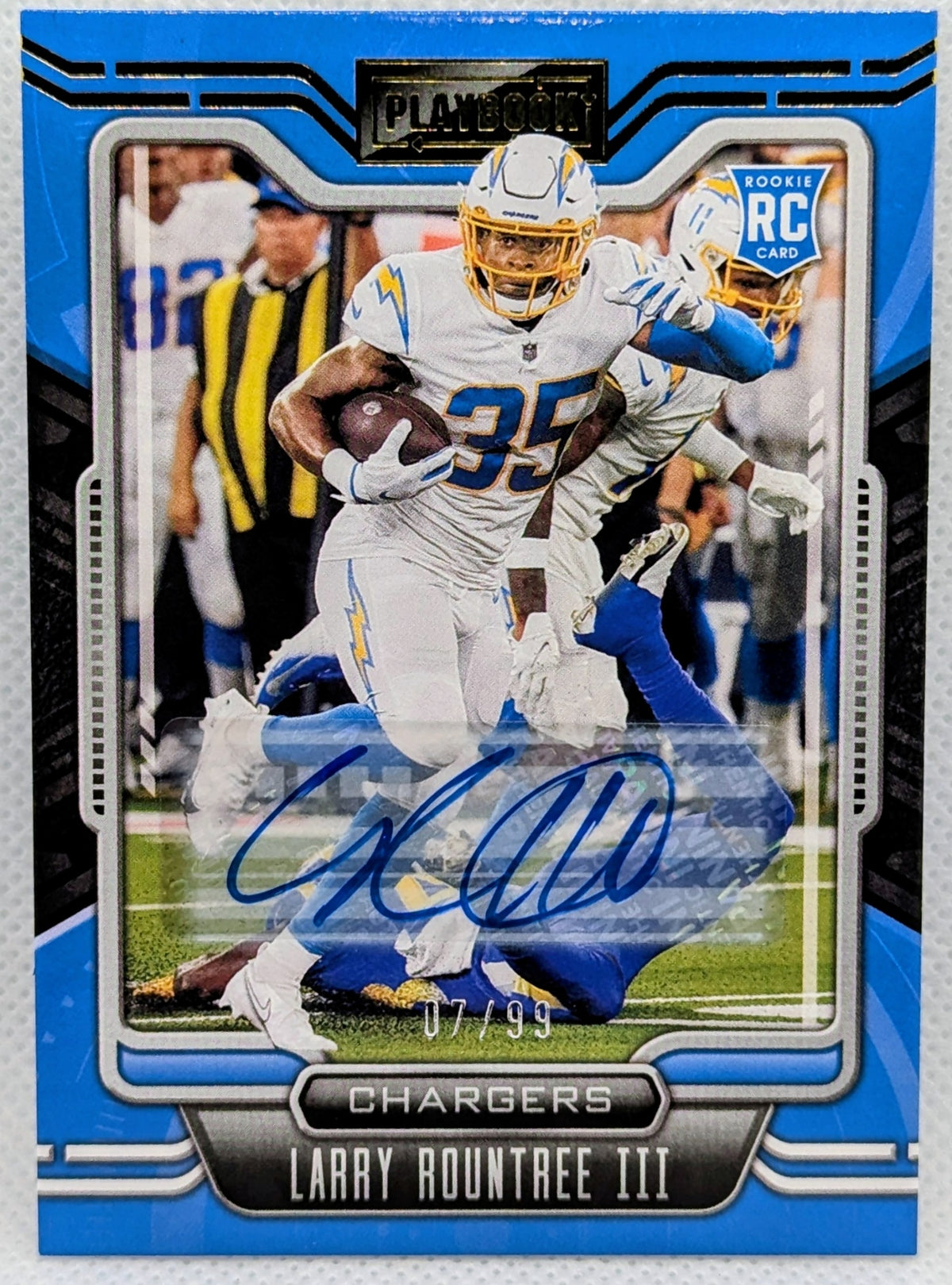 2021 Panini Playbook Larry Rountree III Chargers #188 RC Auto /99