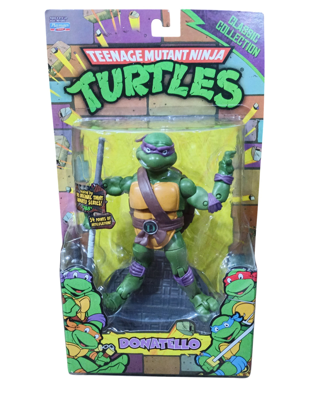 Playmates Teenage Mutant Ninja Turtles TMNT Classic Collection Donatello Figure