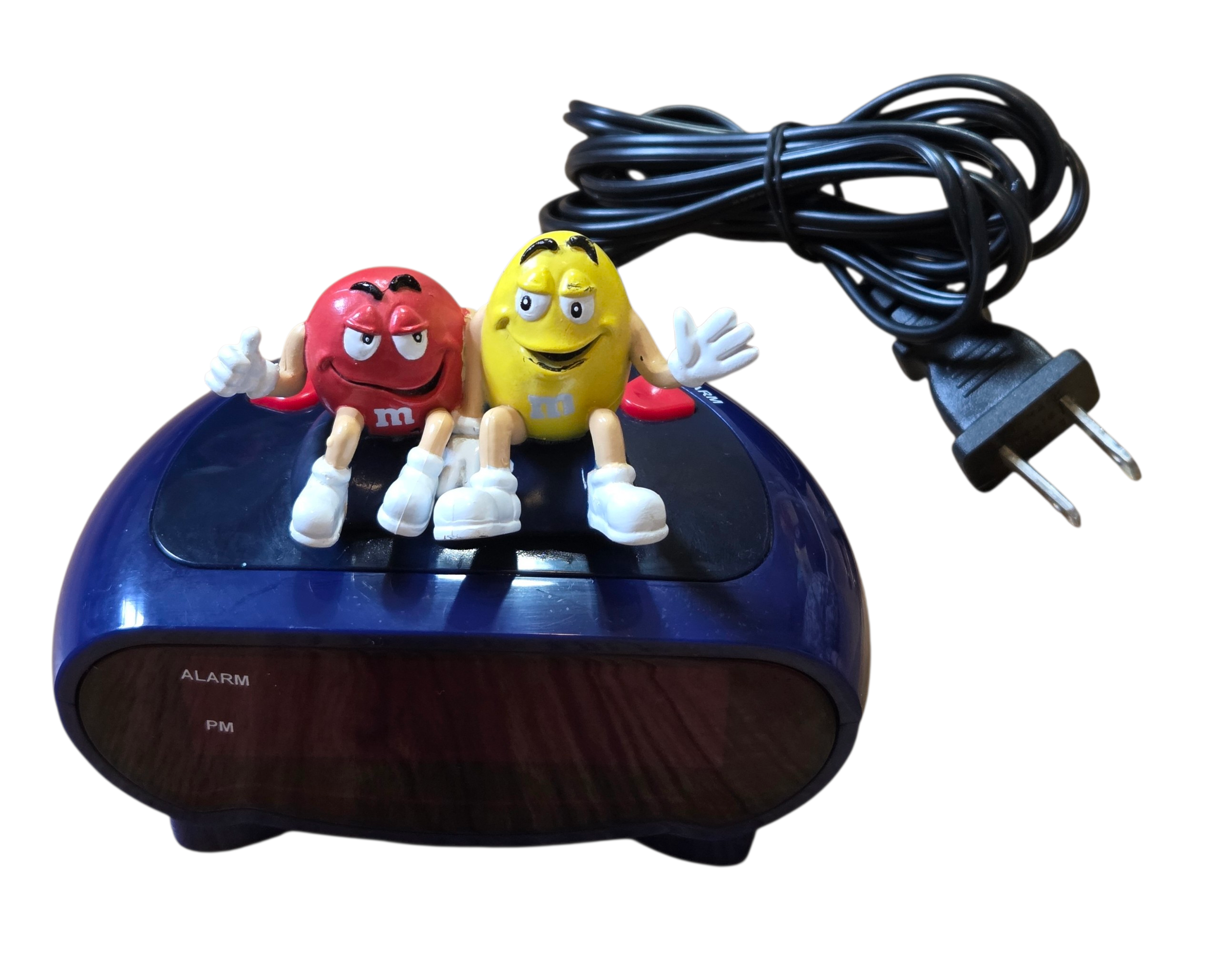 2003 Y2K M&M Digital Alarm Clock Red & Yellow M&M's Blue Clock image 4