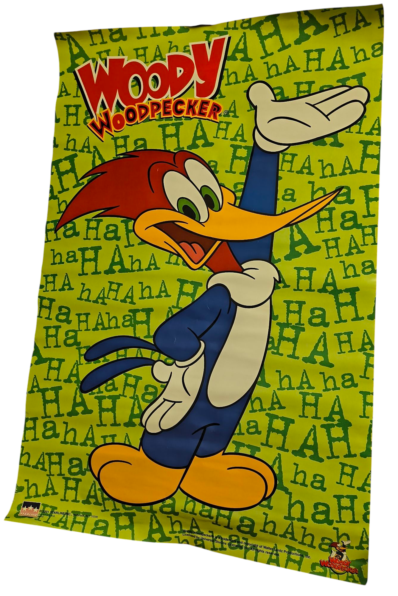 2001 Starline Woody Woodpecker Ha Ha TV Series Poster Cartoon