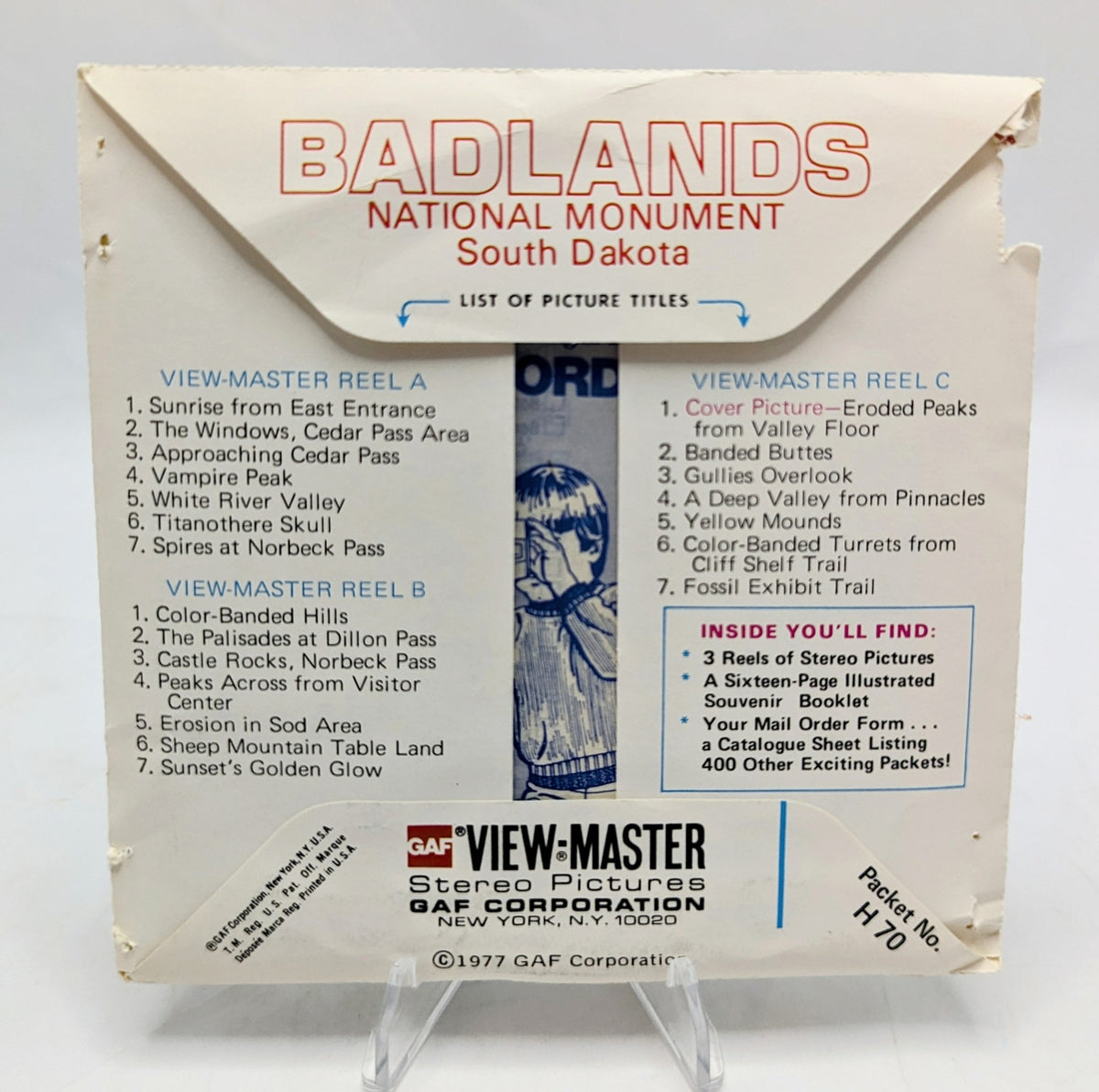 1977 View-Master Badlands National Monument 3 Reel Pack image 2