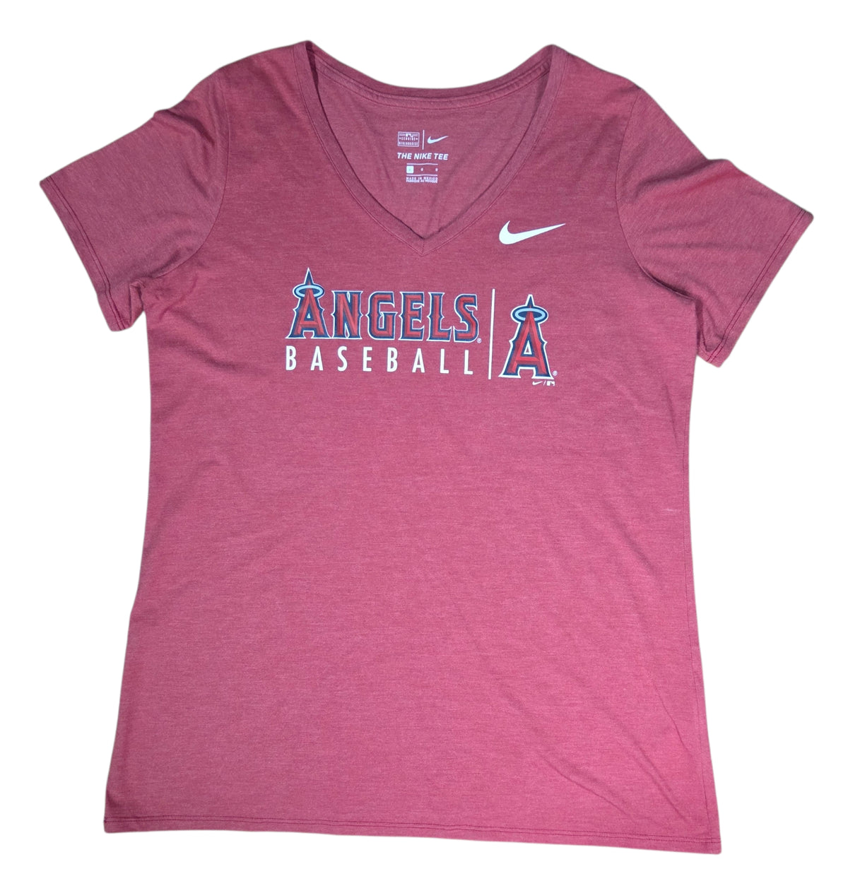 Nike Genuine Merchandise Los Angeles Angels Baseball Womens V-Neck Large T-Shirt