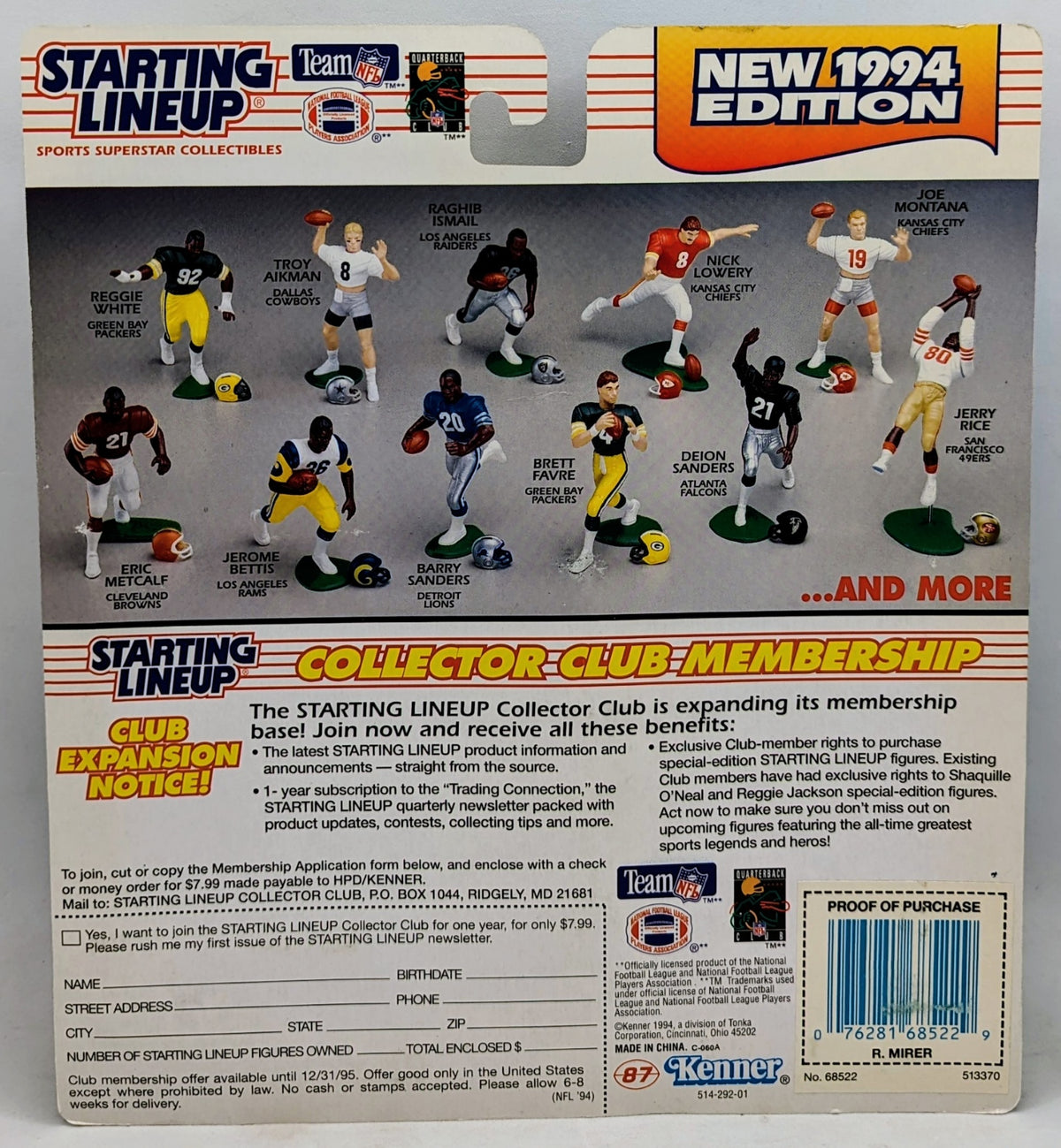 1994 Kenner Starting Lineup Rick Mirer Seattle Seahawks NFL Figure image 2