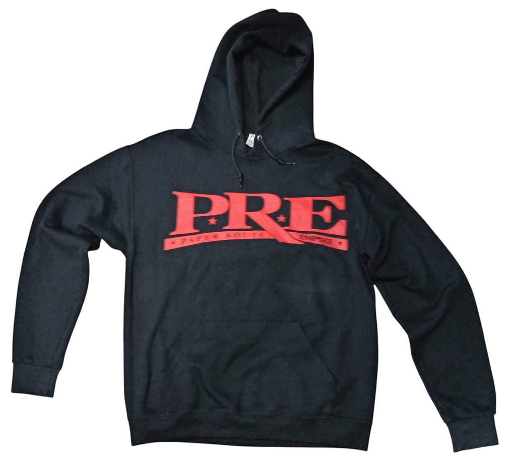 Jerzees Paper Route Empire PRE Blur Logo Black Glockoma Hoodie Homer Size M