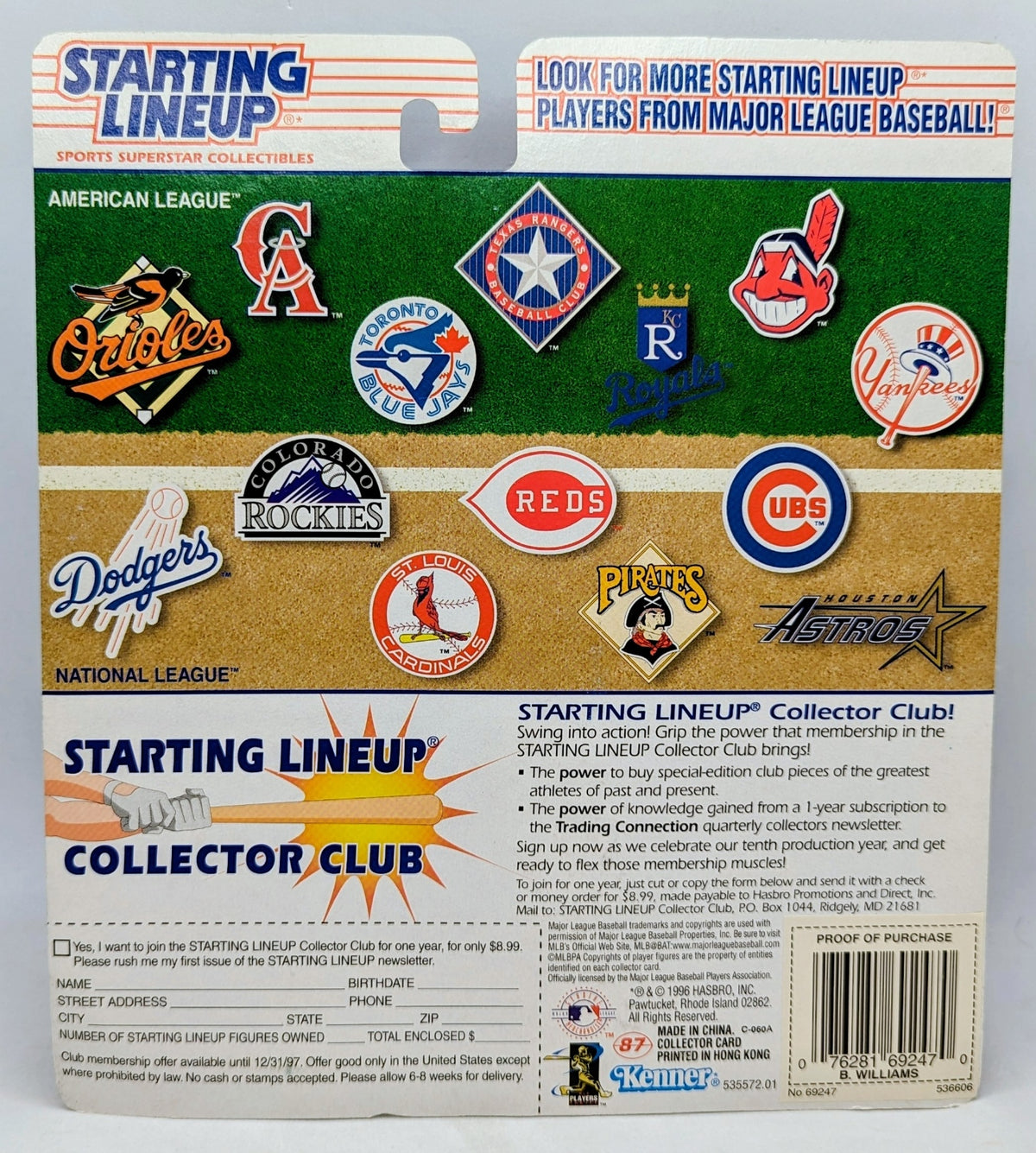 1997 Starting Lineup Bernie Williams New York Yankees Figure image 2