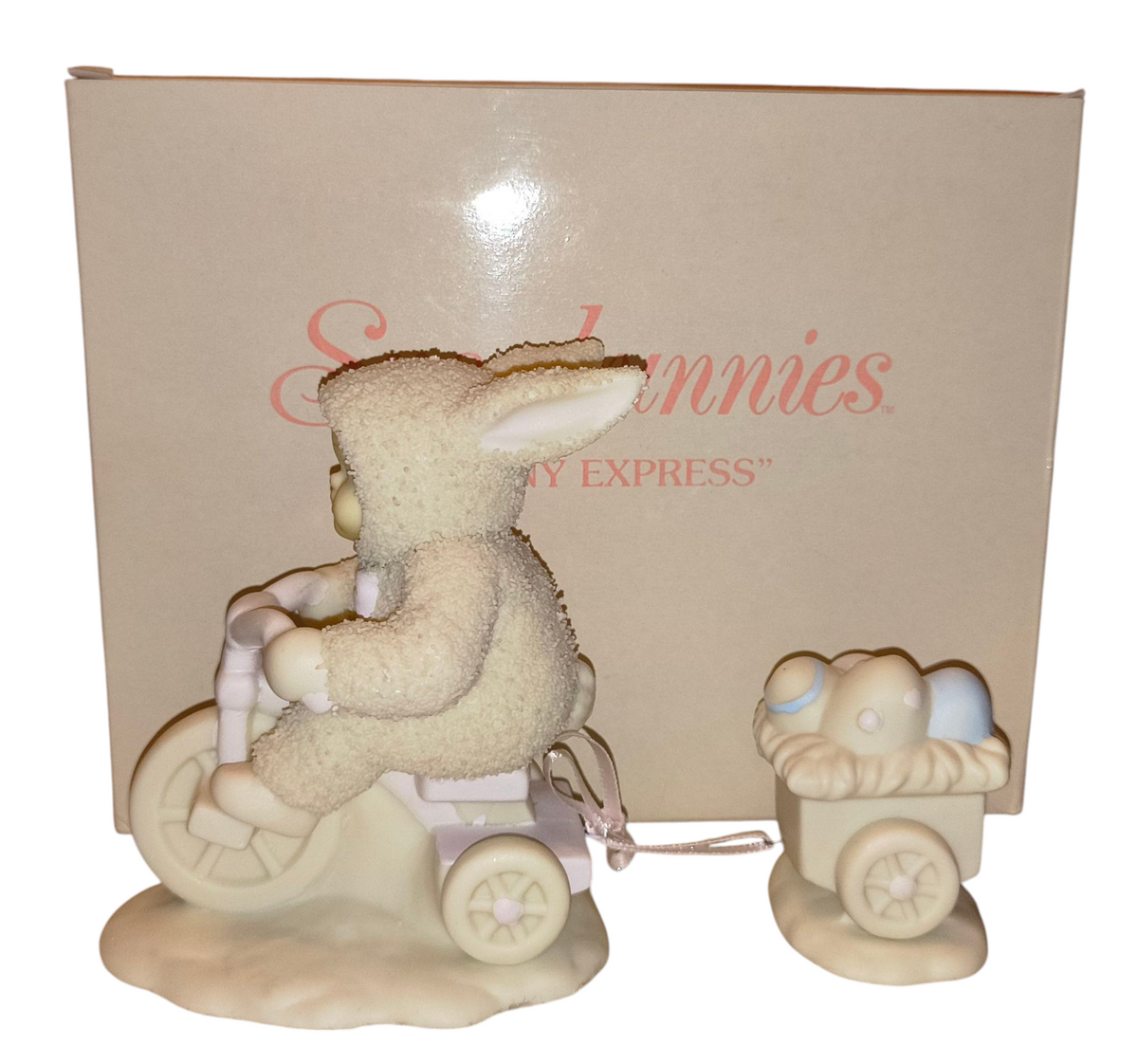 1997 Department 56 Snowbunnies #26287 Bunny Express Figurine