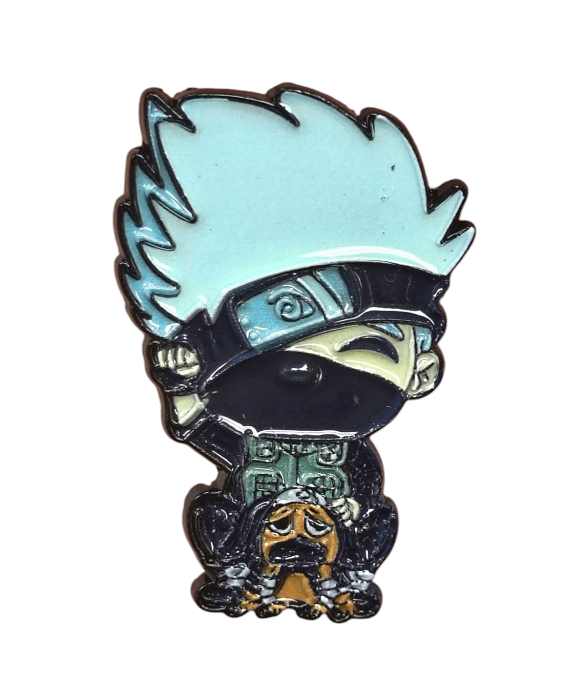 Naruto Shippuden Chibi Kakashi Hatake w/ Ninken Character Enamel Pin