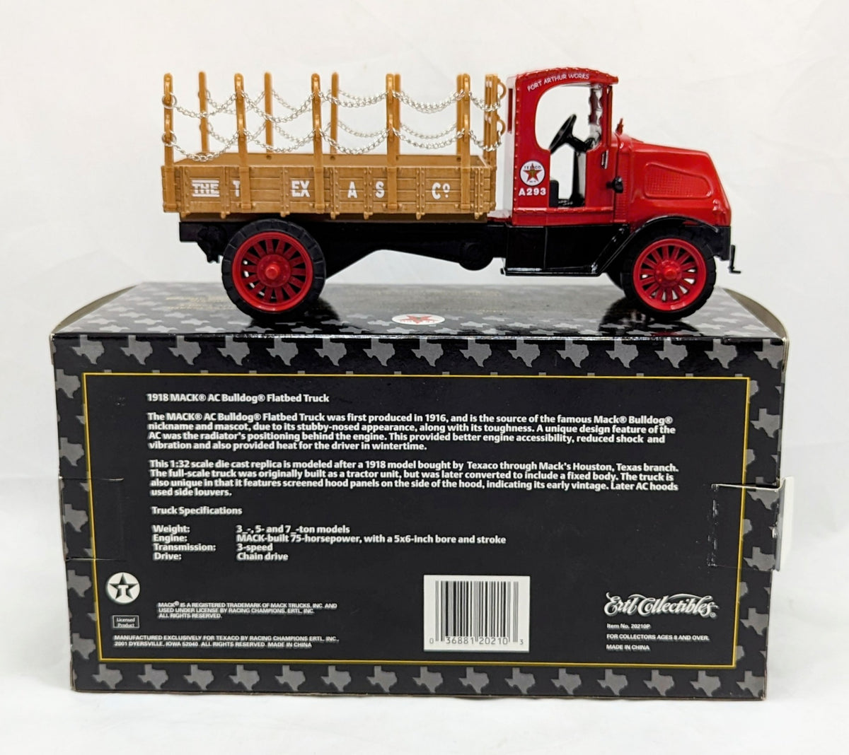 2001 ERTL Collectibles 1918 Mack AC Bulldog Flatbed Truck Diecast Bank 1/32 image 2