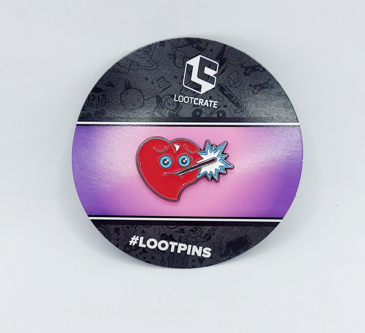 Exclusive Loot Crate Love Sick Heart Enamel Pin