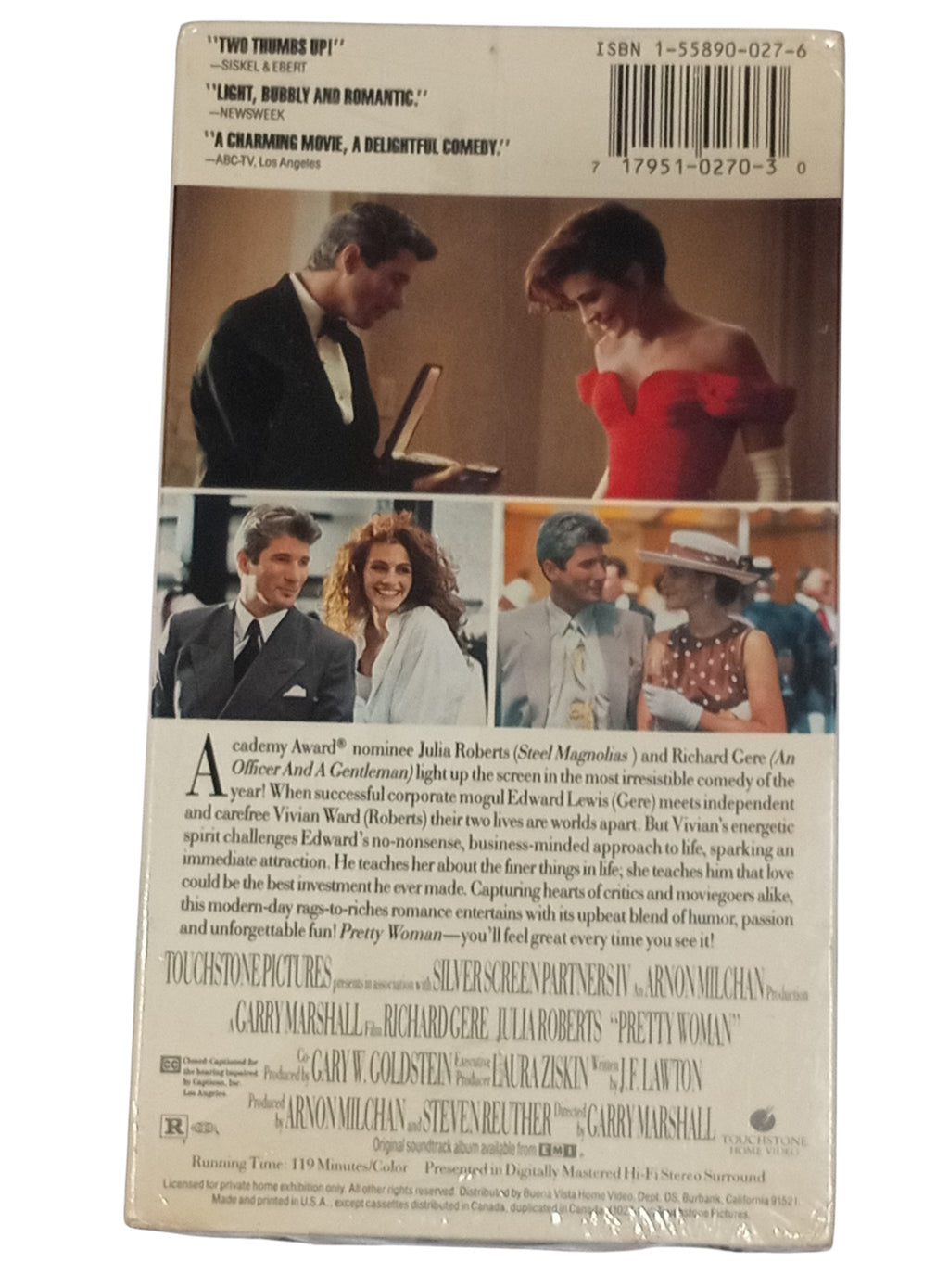 1990 Touchstone Home Video Pretty Woman VHS Julia Roberts Richard Gere Sealed image 2
