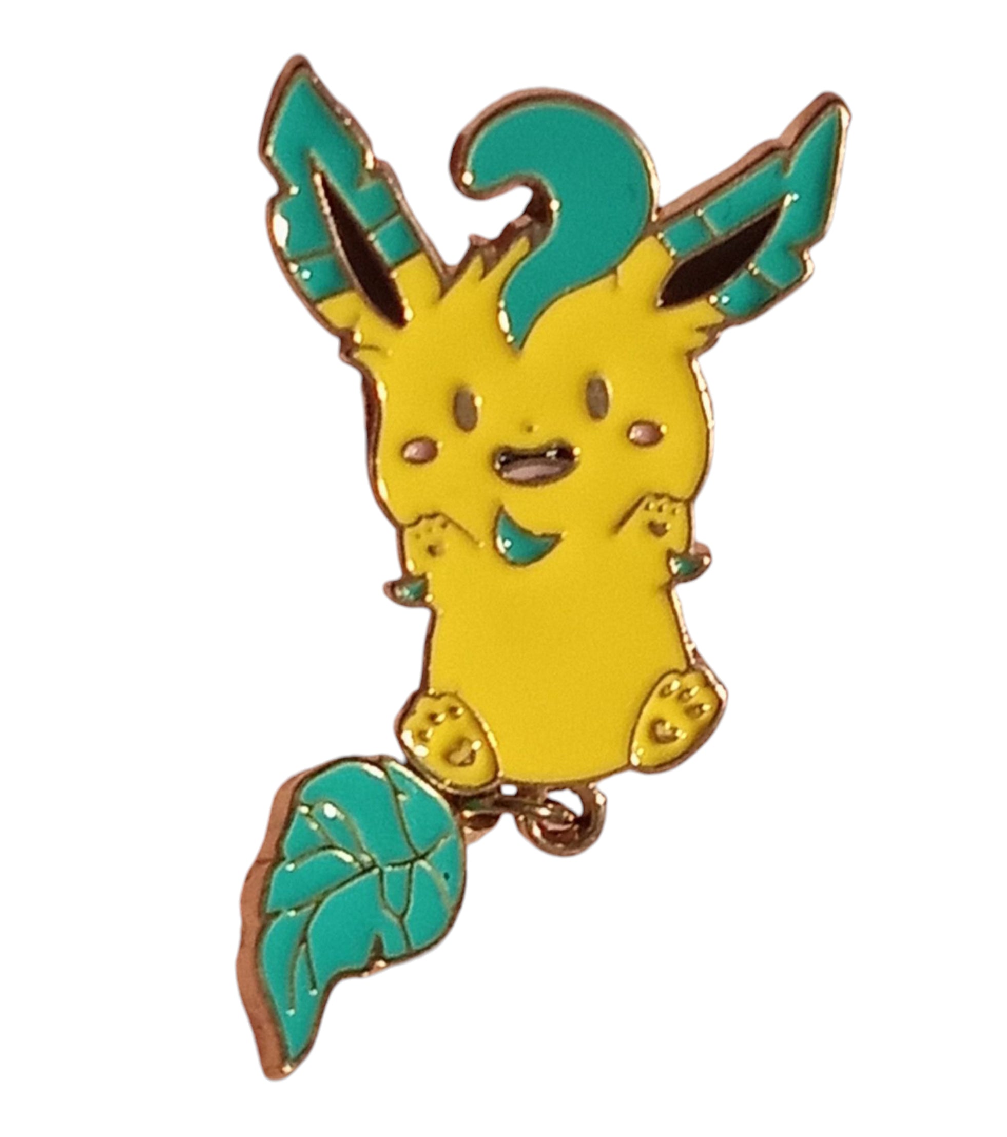 Nintendo Pokemon Cute Eevee Evolutions Leafeon Dangle Enamel Pin