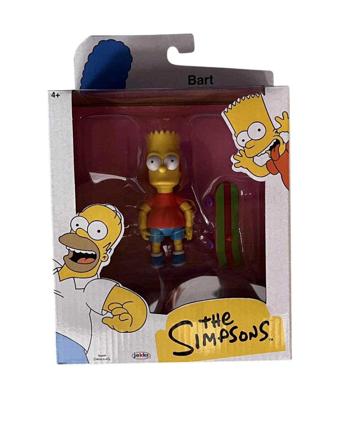 2024 Jakks Pacific The Simpsons Bart Simpson 3.75" Figure with Skateboard