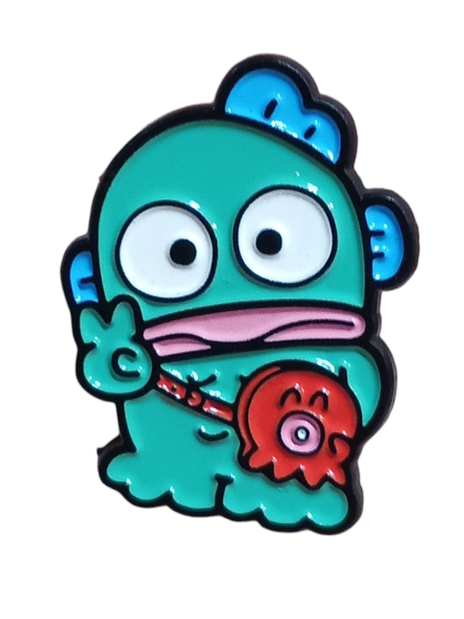 Sanrio Hello Kitty Hangyodon with Sayuri Bag/Purse Character Enamel Pin