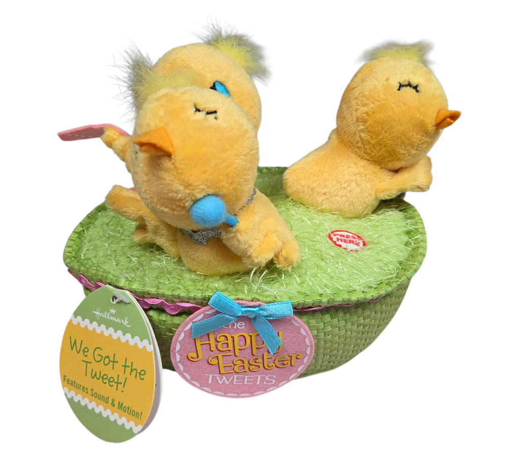 Hallmark Easter Spring We Got the Tweet Motion & Sound Chicks in Basket