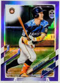 2021 Topps Chrome Kenshi Sugiya Purple Refractor /299 #212 Nippon-Ham Fighters
