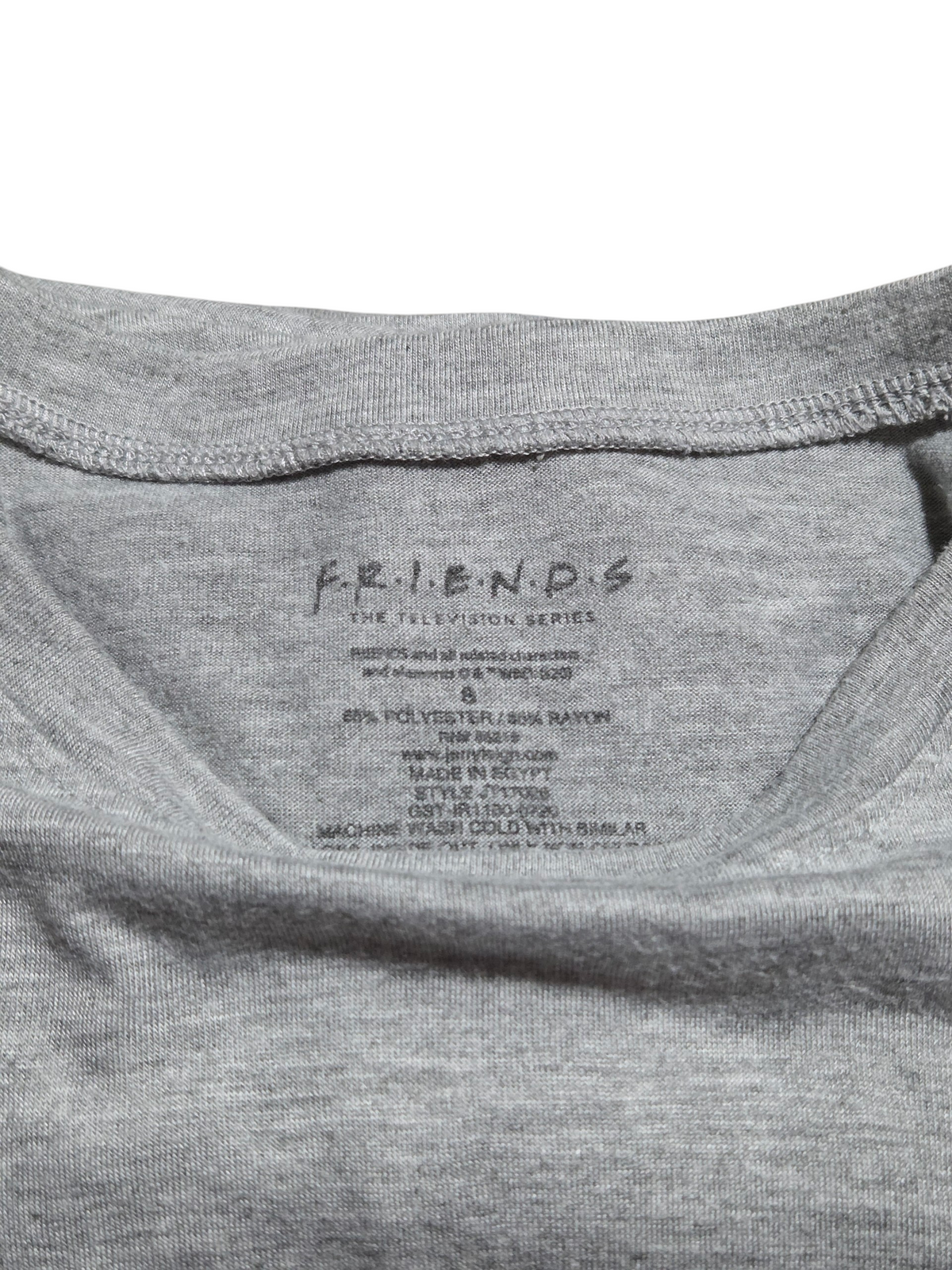 Jerry Leigh Friends TV Show Central Perk Coffee Graphic Tee T-Shirt Gray Size 8 image 3
